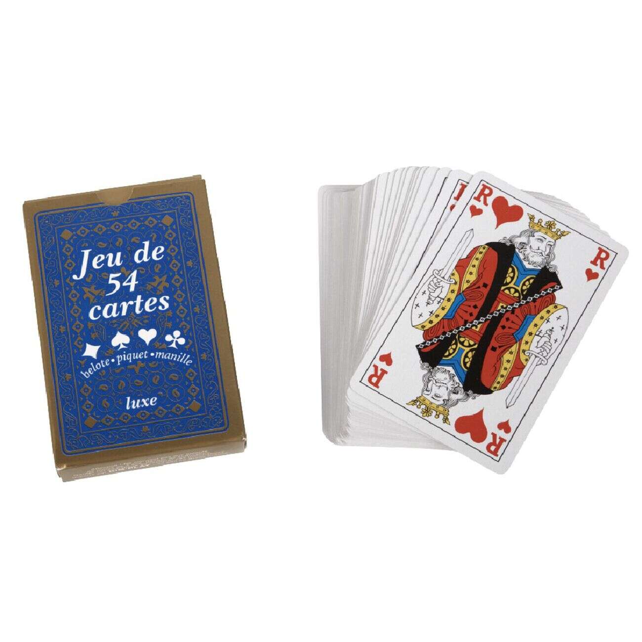 Jeu de 54 cartes belote piquet manille
