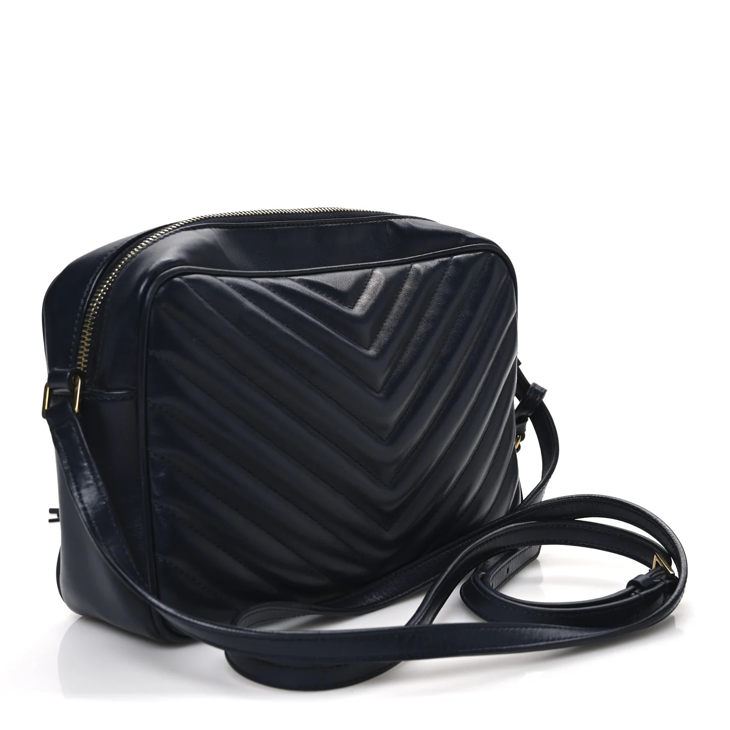 Calfskin Matelasse Monogram Lou Camera Bag Deep Marine