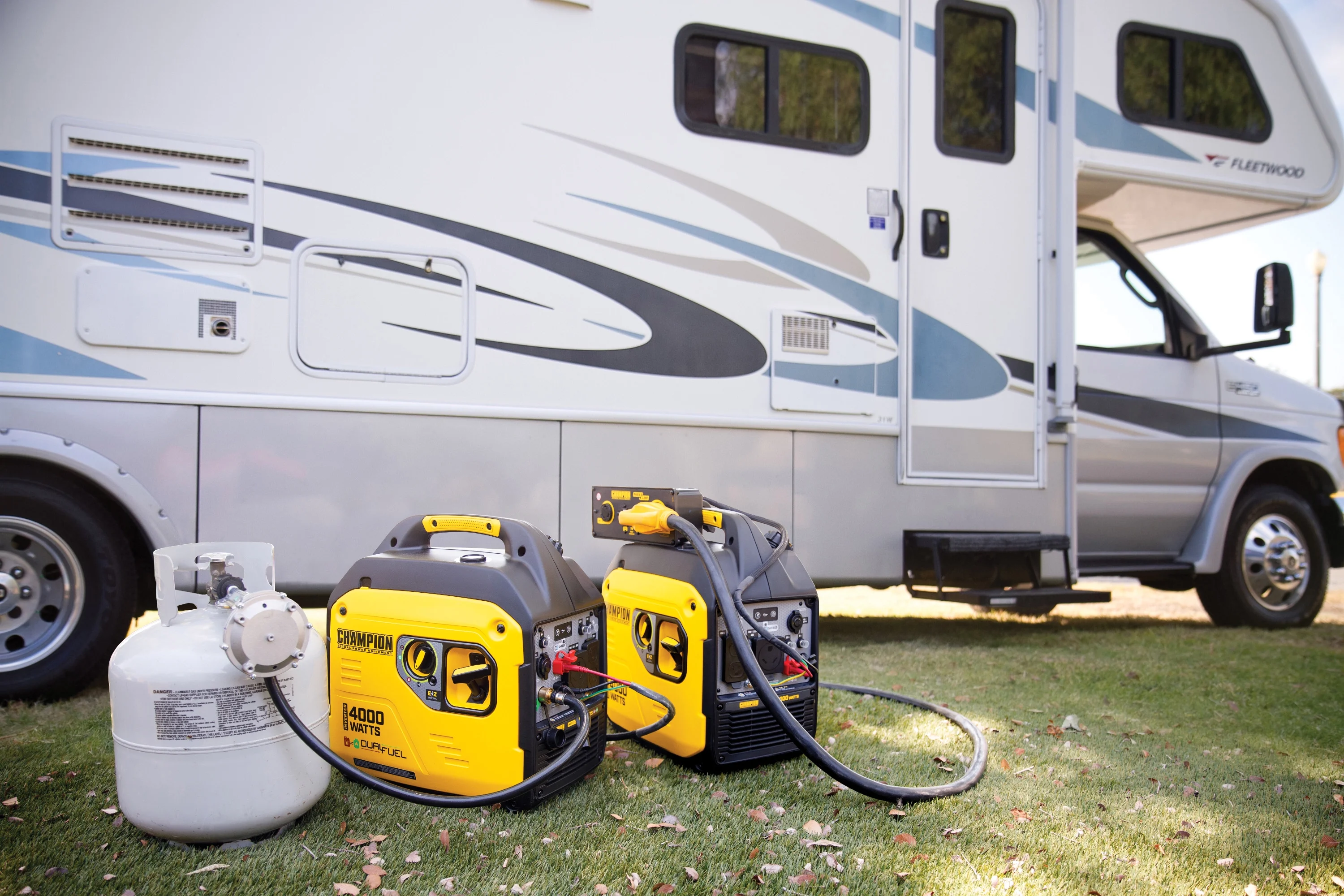 Champion Power Equipment 4000 - Watt Dual Fuel RV Ready Portable Inverter Generator with Quiet Technology and CO Shield