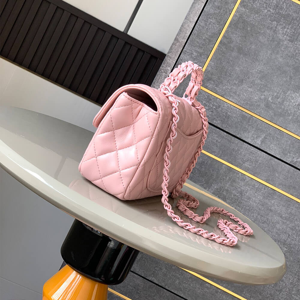 Chanel Mini Flap Bag with Top Handle(HIGH-END GRADE)