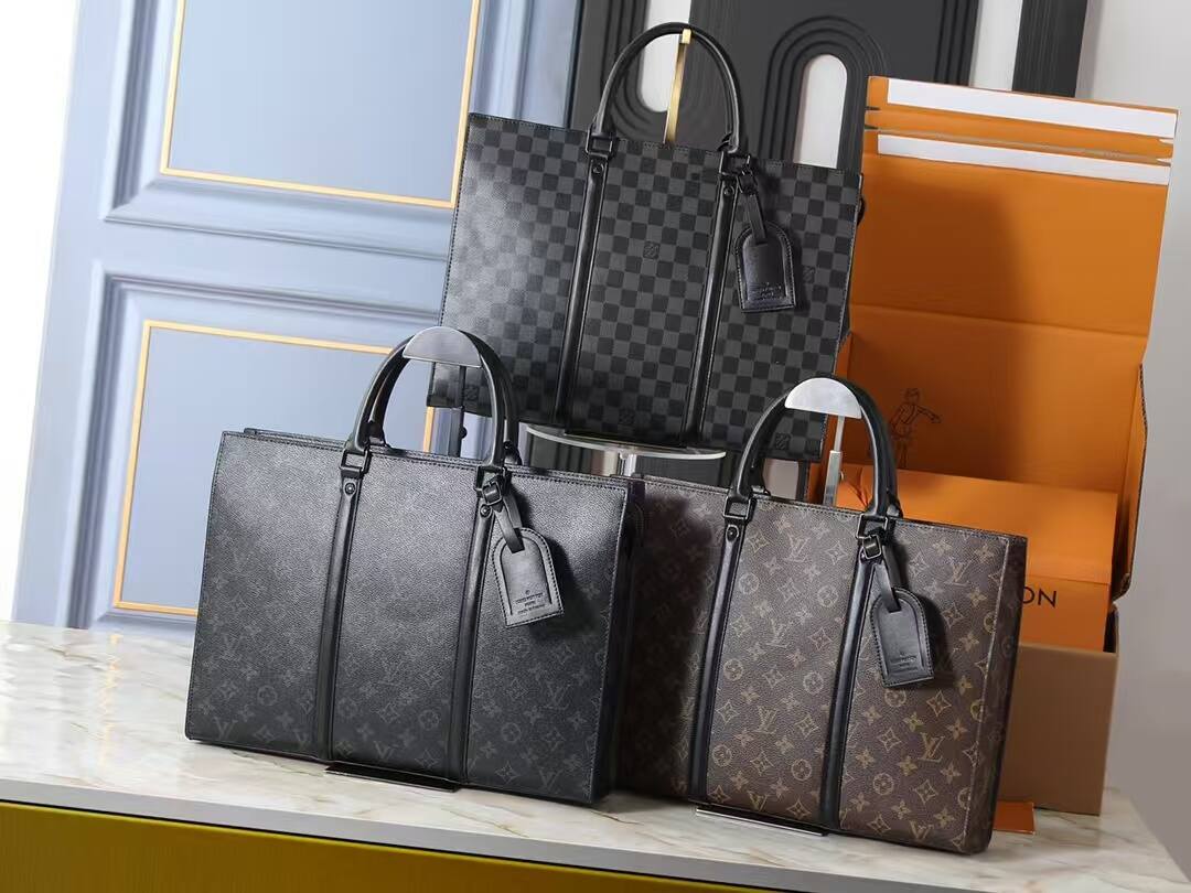 ルイ・ヴィトン LV 2026新作 M45265 Sac Plat Horizontal Zippé ブリーフケースハンドバッグ（男性用）