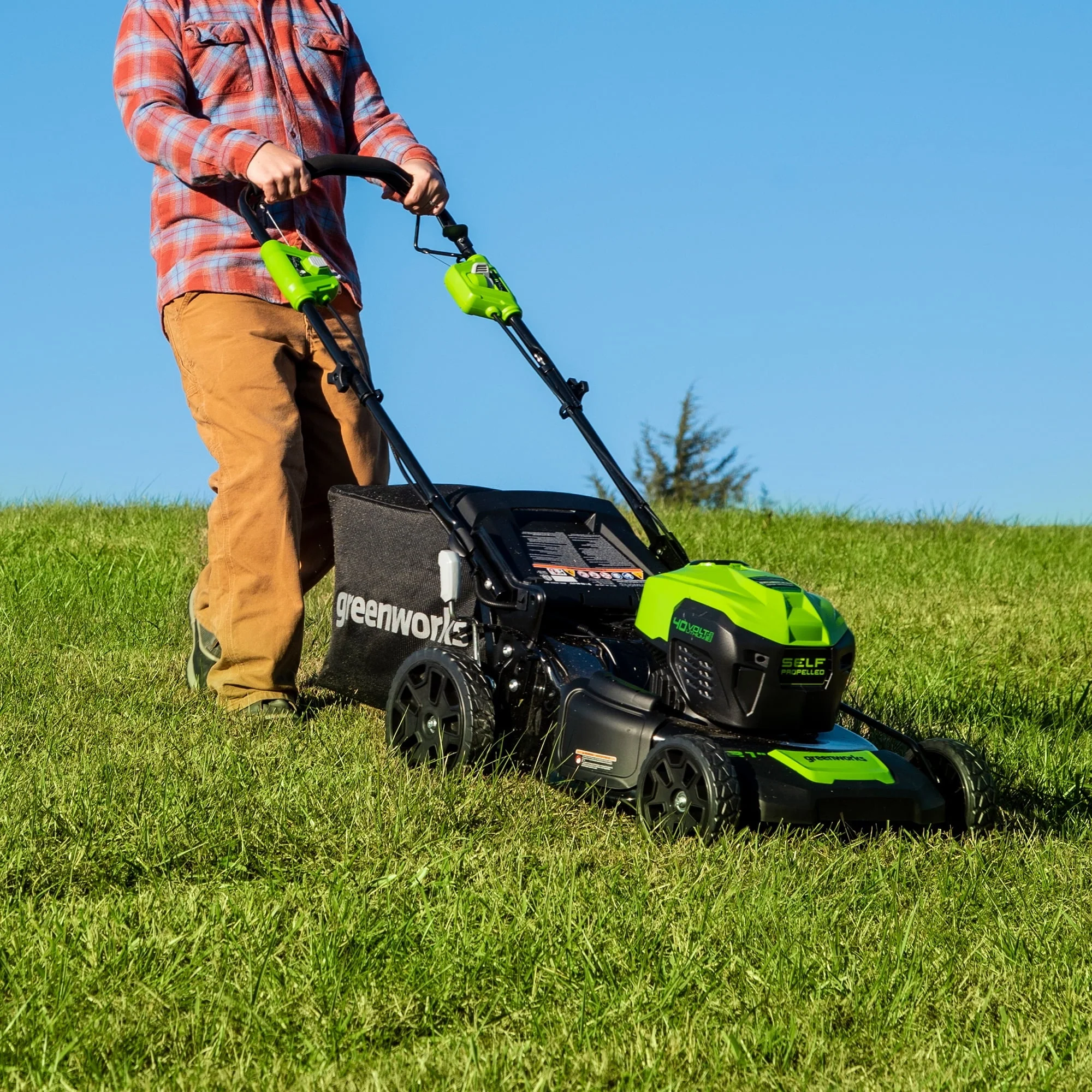 Greenworks 21" 40V Brushless Self Propelled Lawn Mower + 5 0 Ah Battery Charger Image 10