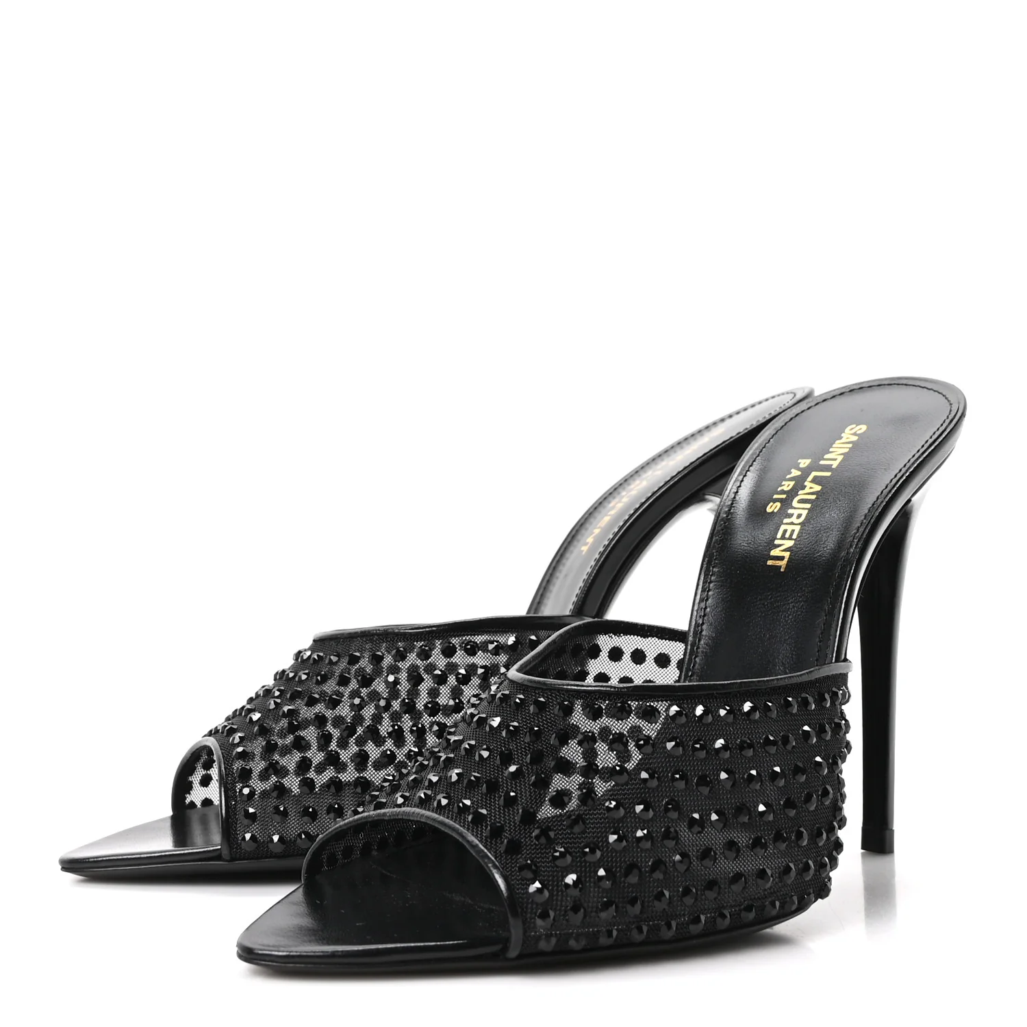 Tulle Strass Gippy 110 Mule Sandals 38 Black