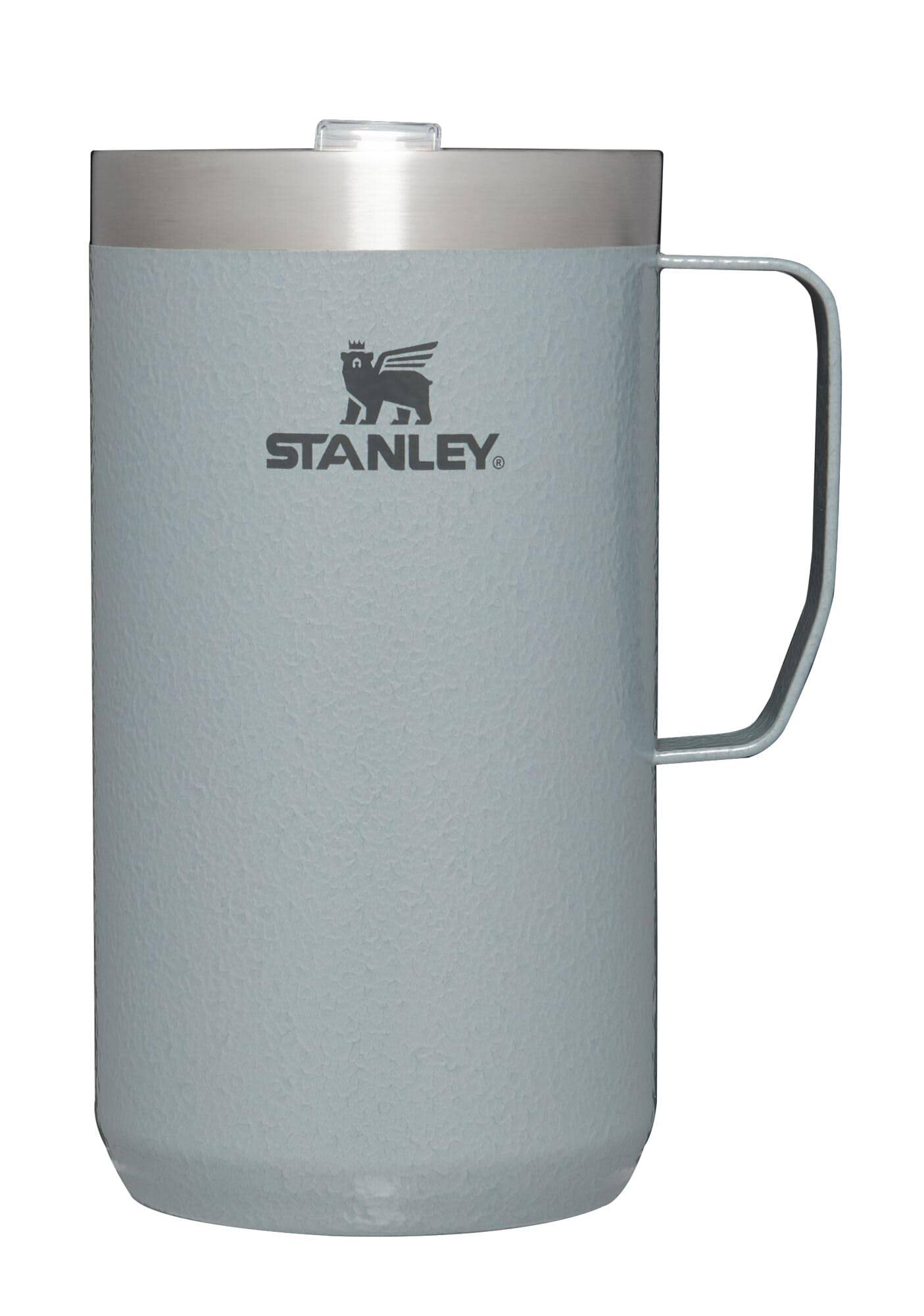 Stanley 24 oz Stay Hot Camp Mug in Hammertone Silver