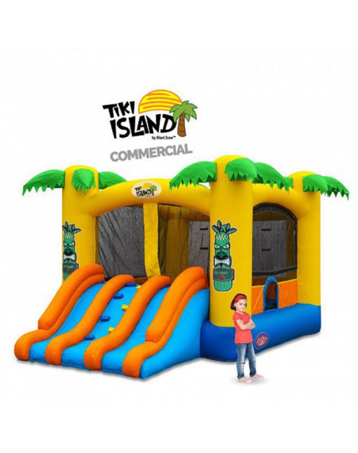 Château gonflable commercial Tiki Island Combo 13 avec toboggan