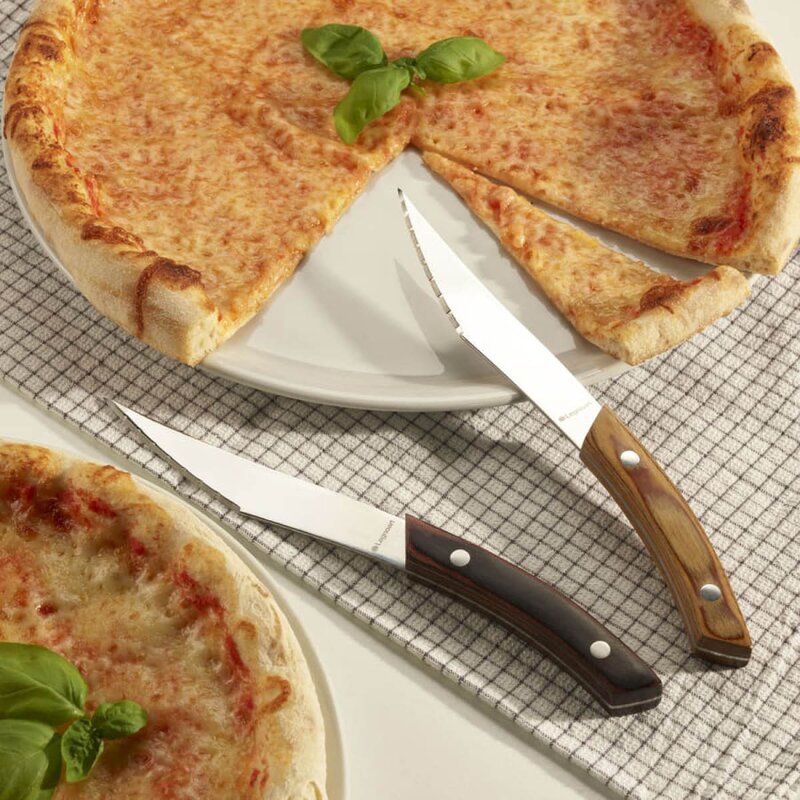 Napoli pizza-/grillkniv 4 stk stål med lyst håndtak