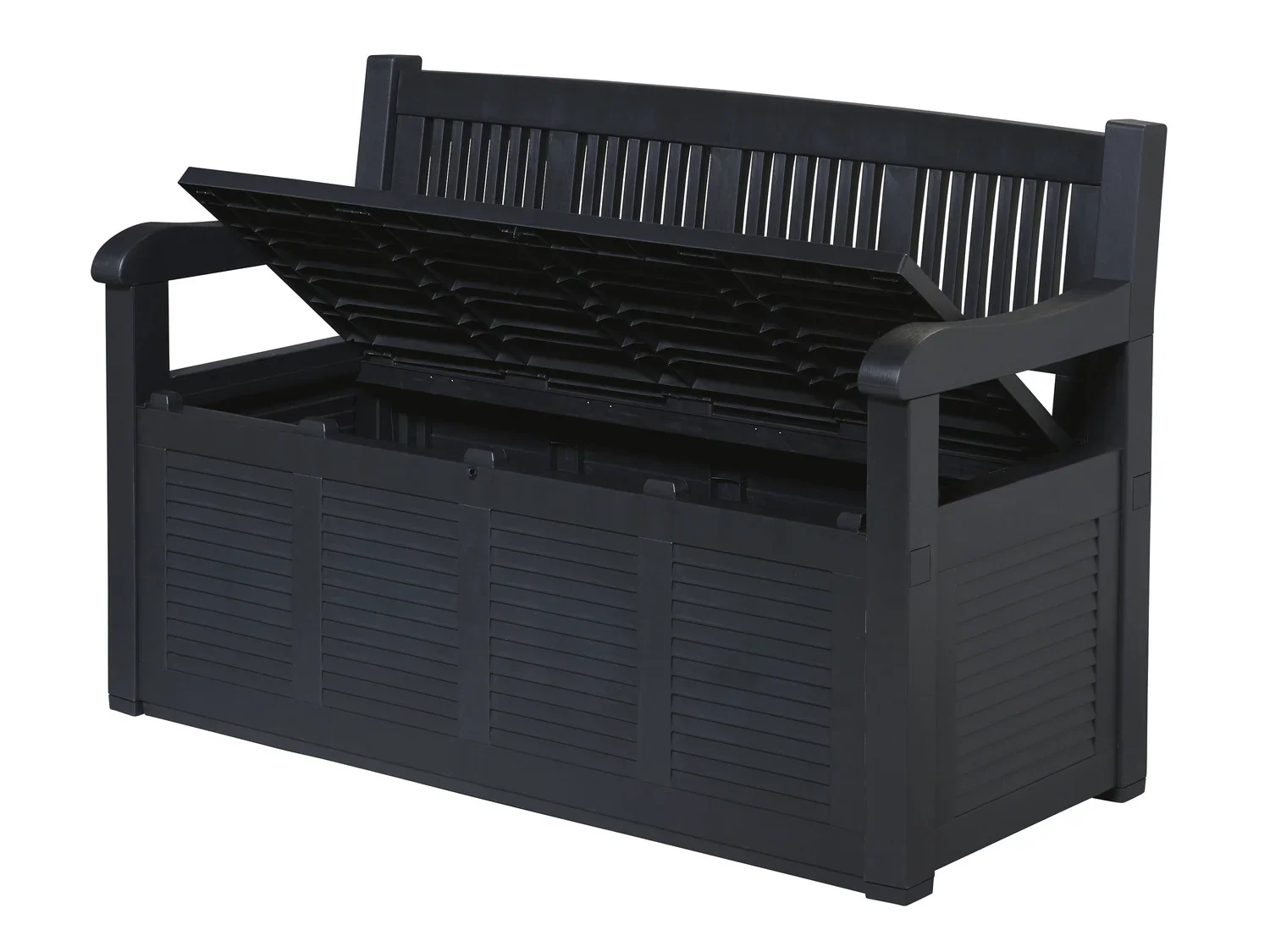 LIVARNO home Banc de jardin avec coffre de rangement, 280 L, en plastique