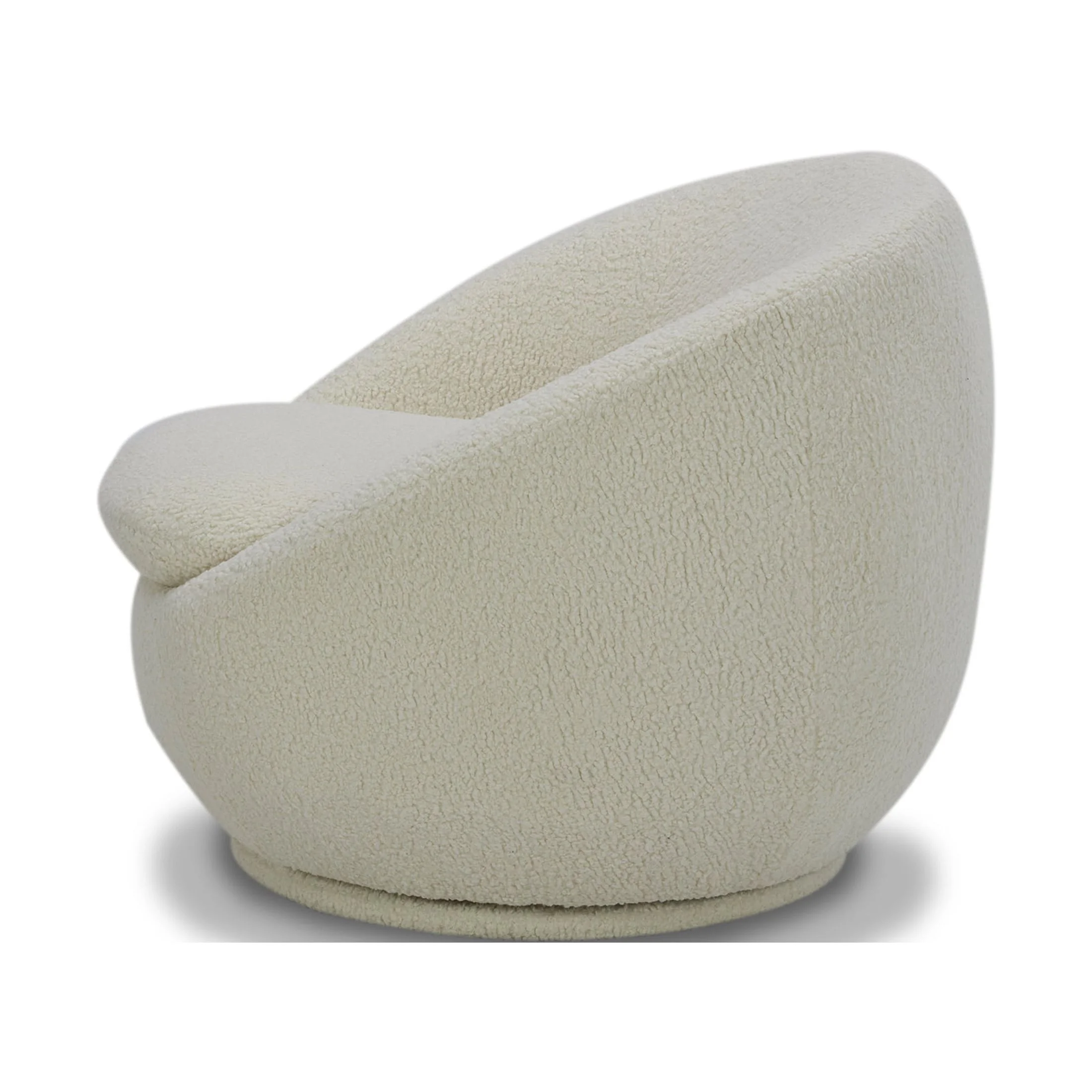 Better Homes & Gardens Mira Swivel Accent Chair, Cream Shearling