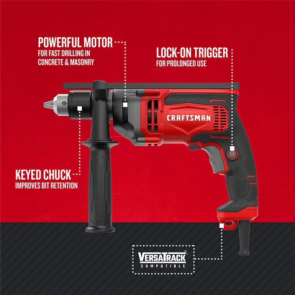 CRAFTSMAN Drill / Driver, 7 Amp, 1/2 inch, Corded (CMED741)