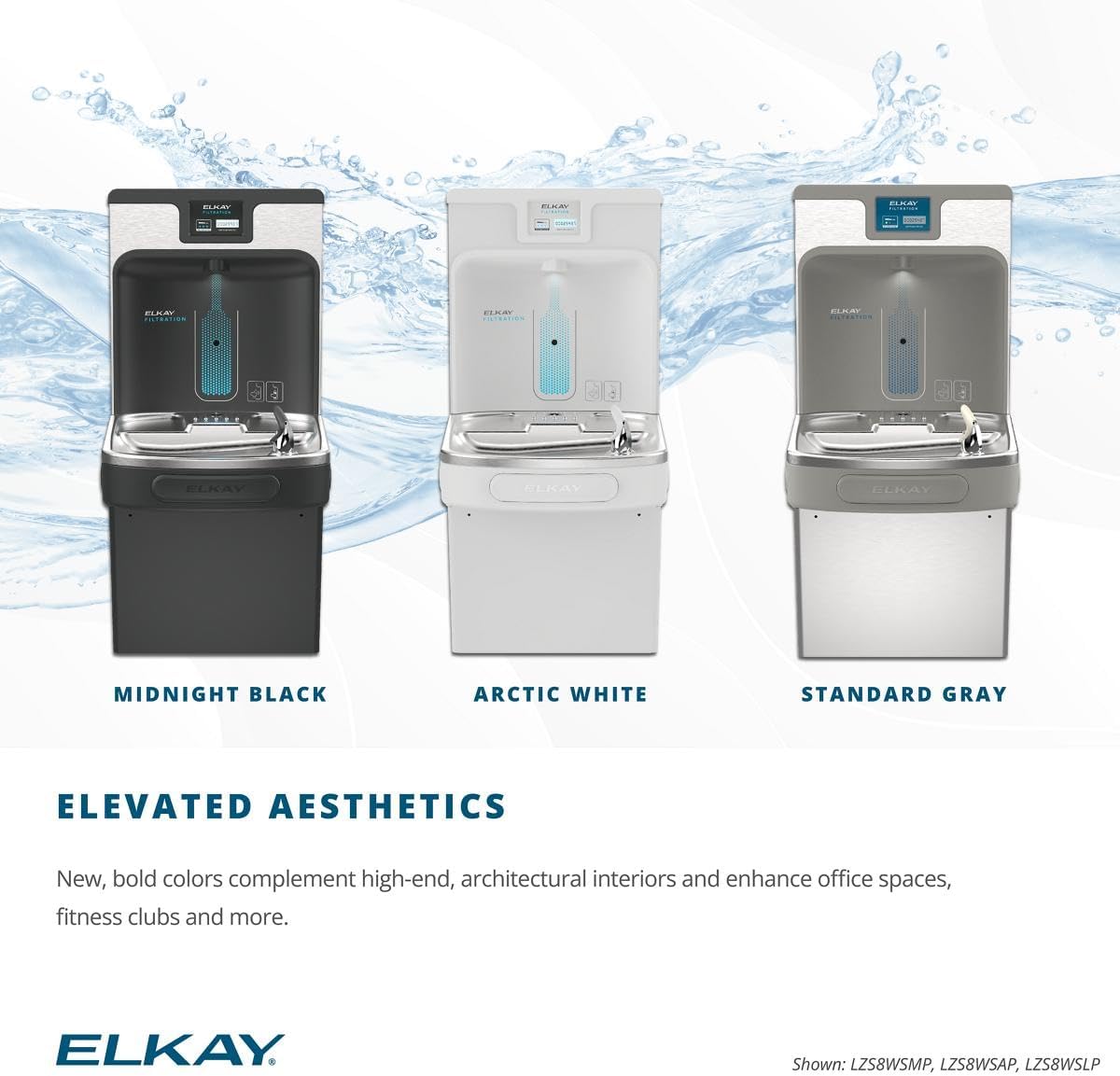 Elkay LZS8WSSP Enhanced Bottle Filler & Single ADA Cooler Refrigerated Stainless High Capacity Lead Drop Down Wrapper