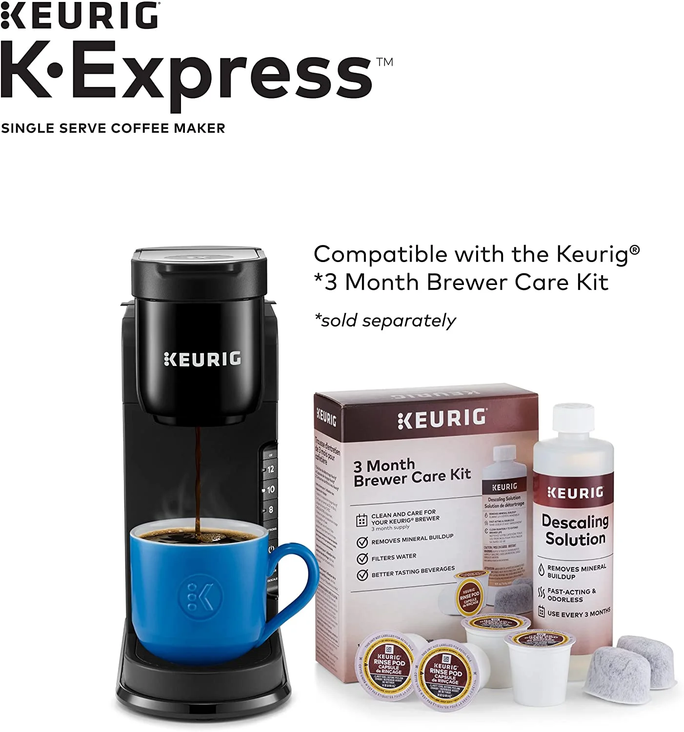 K-Express Coffee Maker, Single Serve K-Cup Pod Coffee Brewer, Black(Single) - Image 8