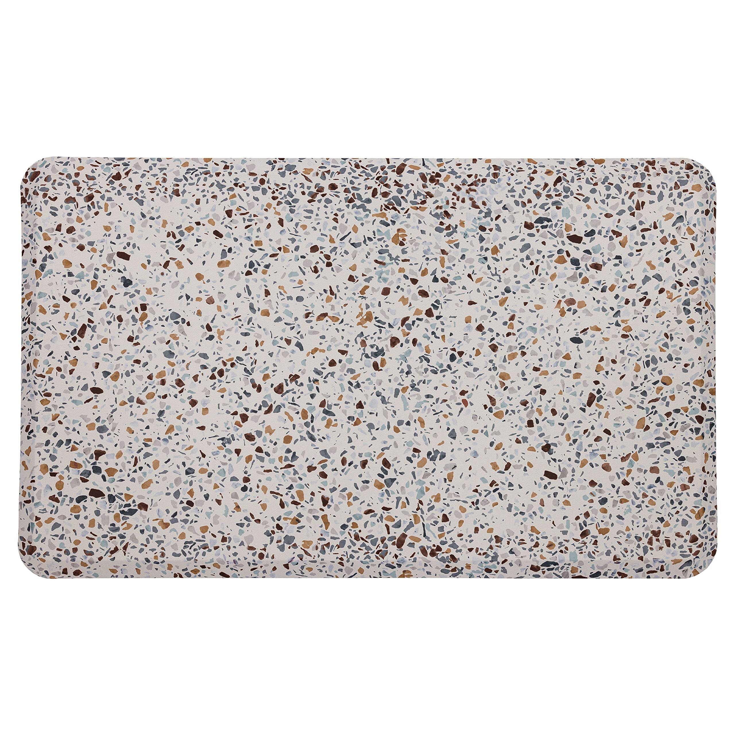Mohawk Home Dri-Pro Cushion Kitchen Mat, Terrazo Tile, Cream, 1' 6