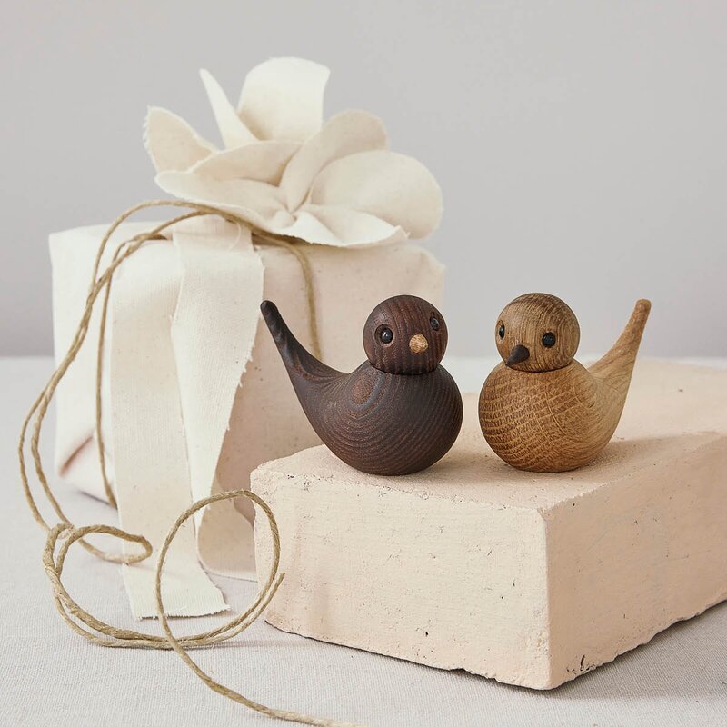 Sweeties Svaler trefigur 5,4 cm eik 2 stk