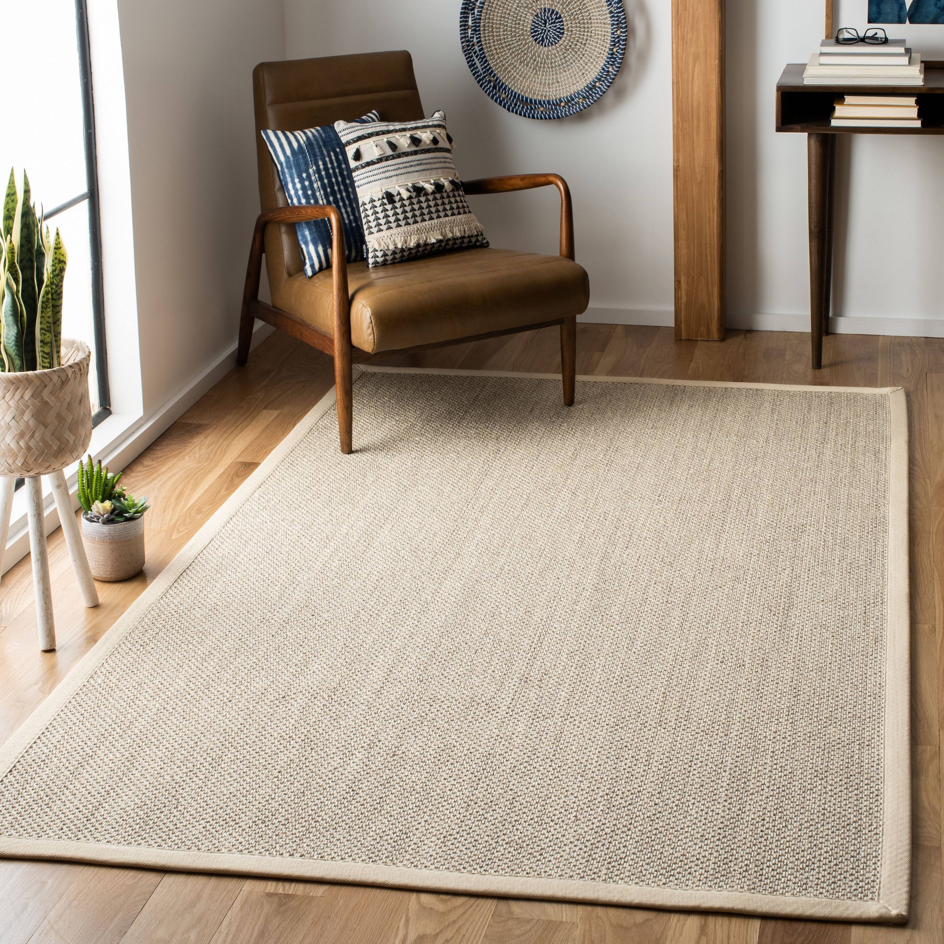 Natural Fiber Rug Marble Beige 10'x10' Square Safavieh