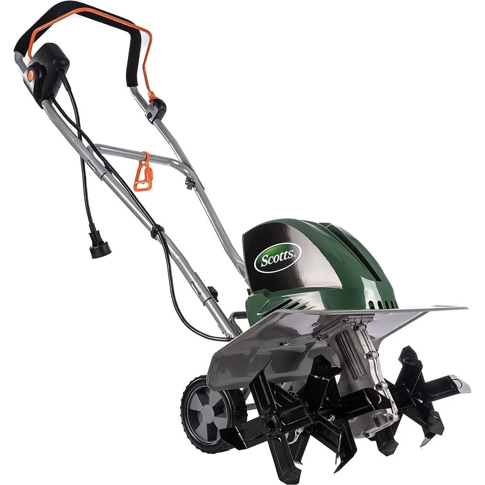 Scotts Outdoor Power Tools 14 Amp 20 - Inch Electric Garden Tiller Cultivator, Adjustable Tines, Green