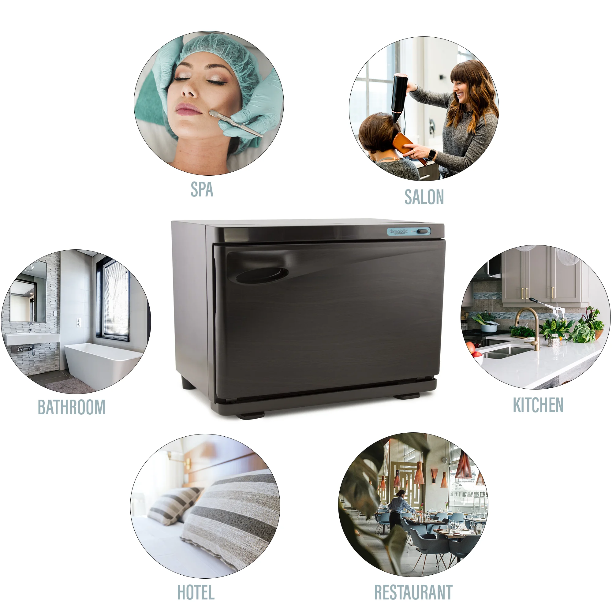 DERMALOGIC Towel Warmer, STAINLESS Hot Towel Heater Warmer Cabinet 2 in 1 Electric Equipment 8L Massage Facial Spa Beauty Salon Nails Shop GYM Home and Commercial