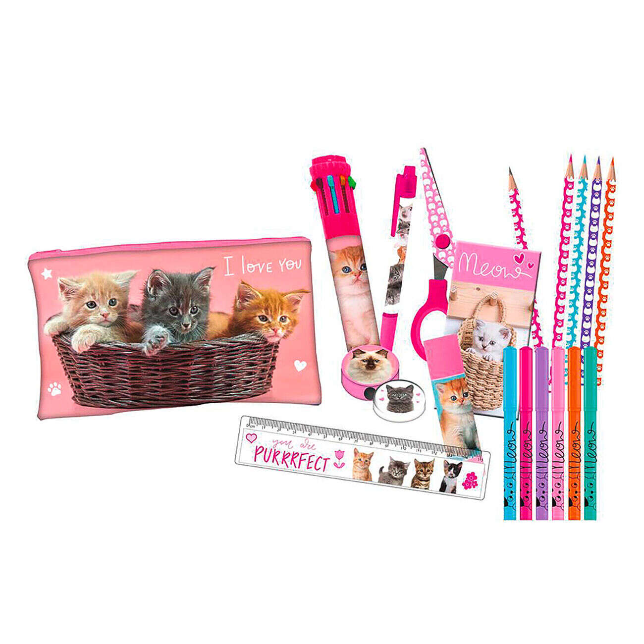 Trousse garnie motifs animaux L25cm