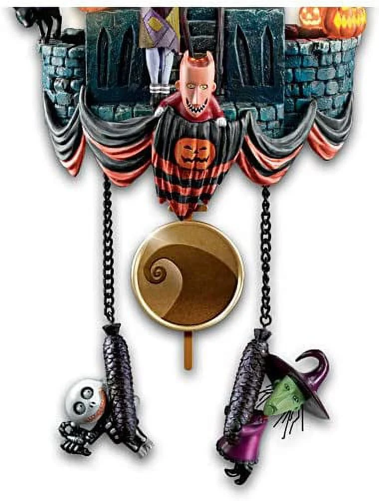 The Nightmare Before Christmas Cuckoo Clock, 21 inches, Musical, Light-Up, Limited Edition - Image 4