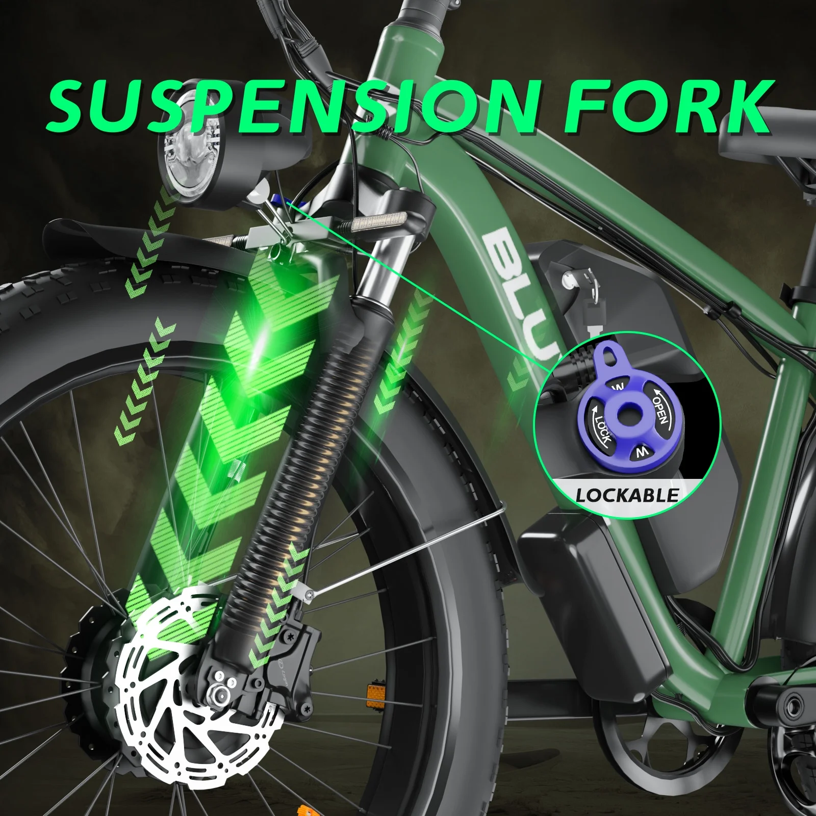 Ebike for Adults, 2000W 26" Fat Tire Electric Bike, 35MPH AWD Dual Motor Mountain Ebike, 48V 22.4AH Battery Dual Hydraulic Brakes - Image 5