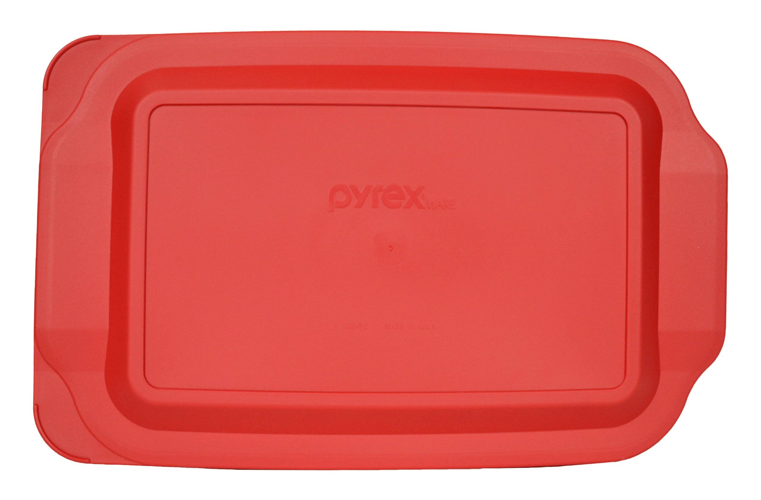 Pyrex Red Plastic Lid for 3 qt Oblong Baking Dish 233-pc Will Not