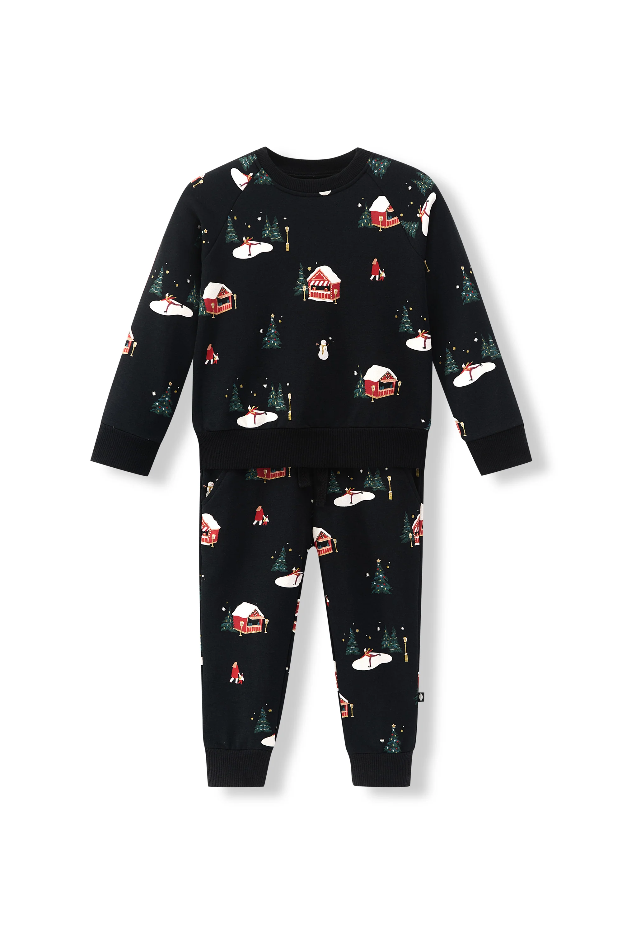 Long Sleeve Jogger Set in Winter Wonderland