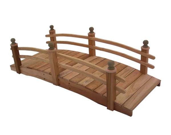 Fifthroom Camelot 6�� Double Rail Red Cedar Garden Bridge, Free Shipping, 375 lb