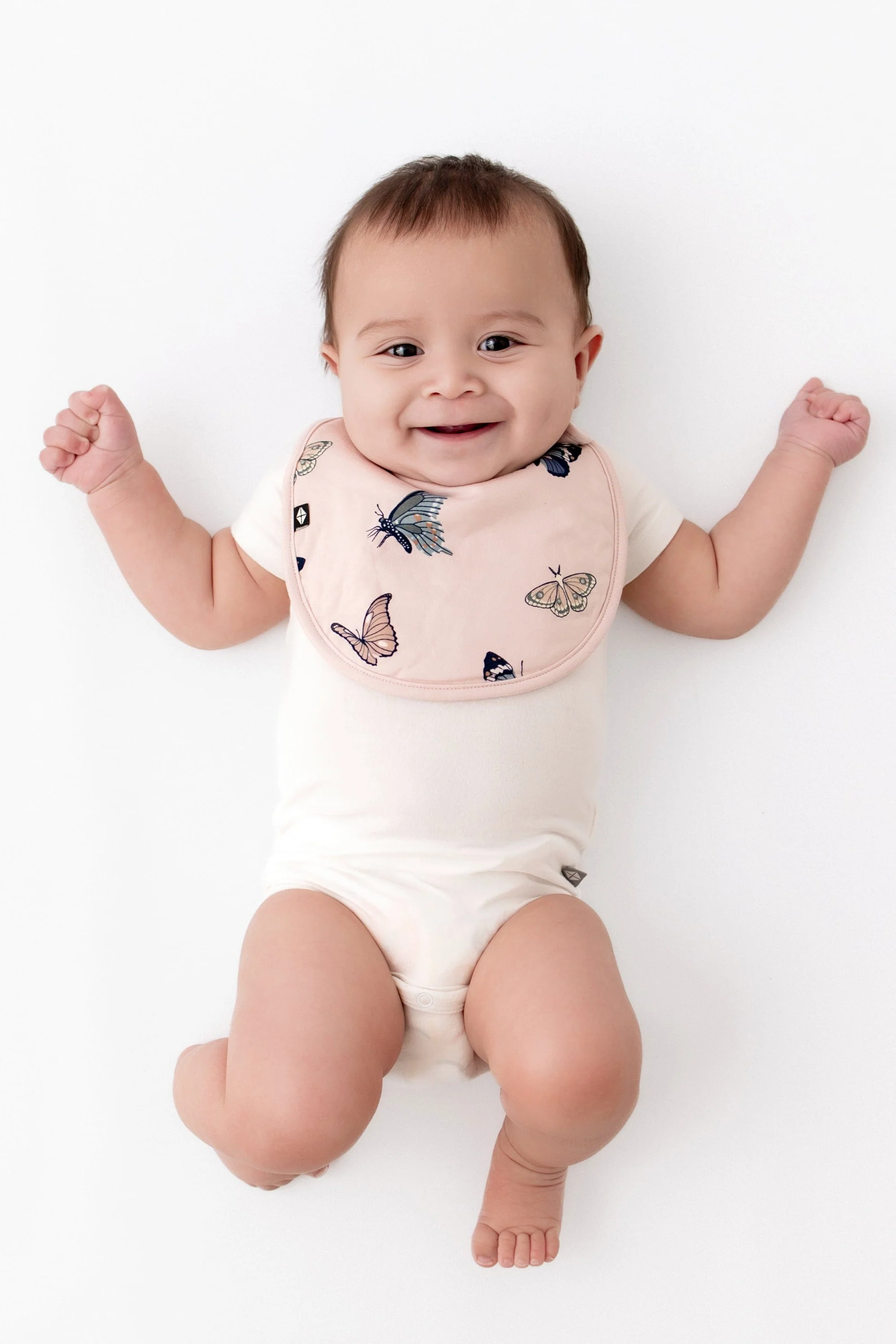 Cushy Bib in Blush Butterfly