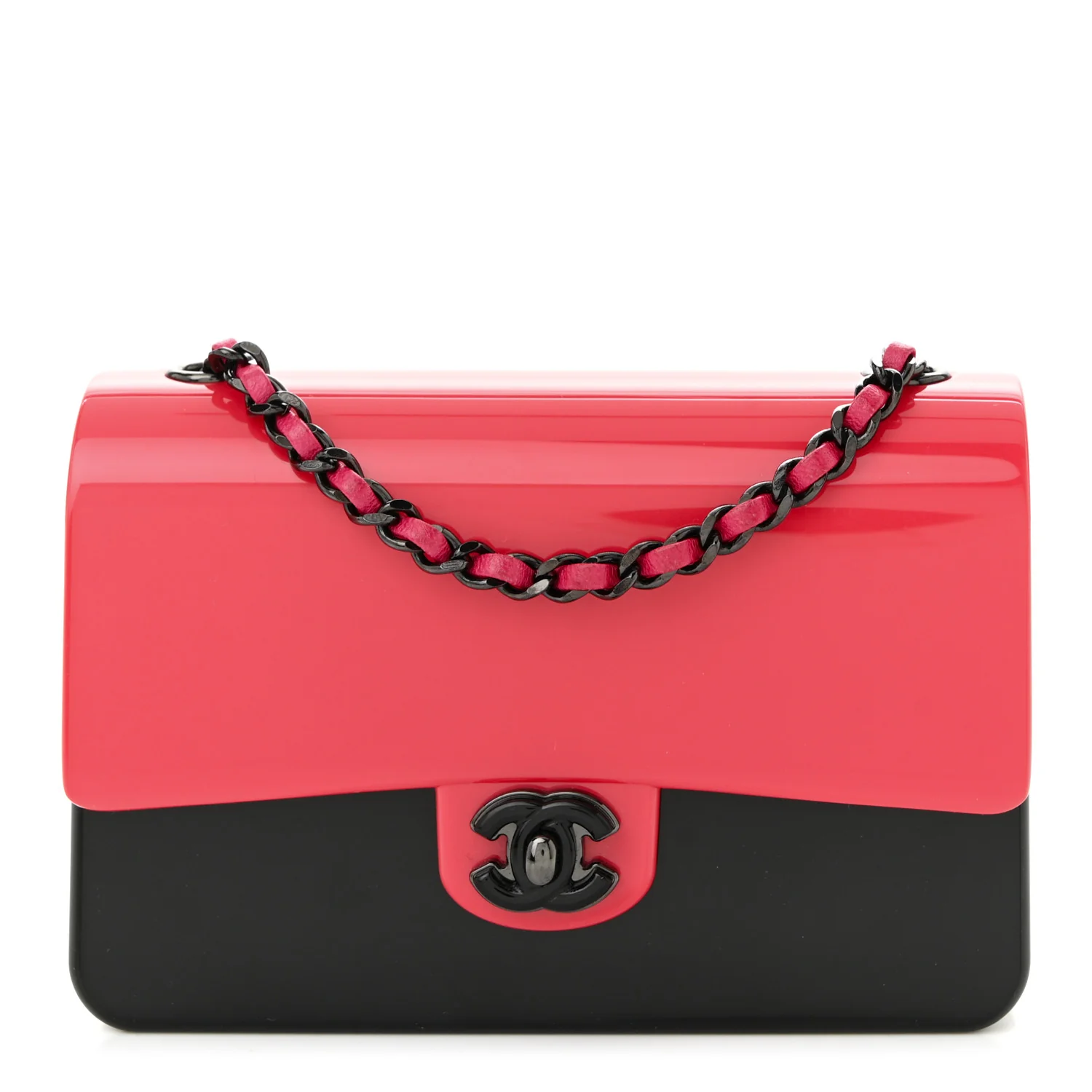 Plexiglass Plexi Coco Bag Pink Black