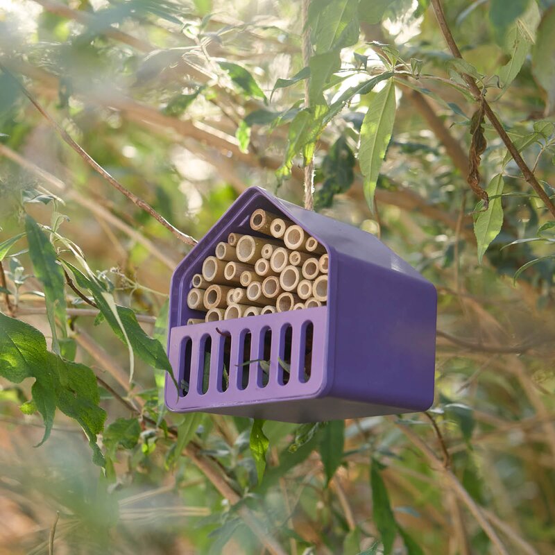Insekthotell 16 cm lilla