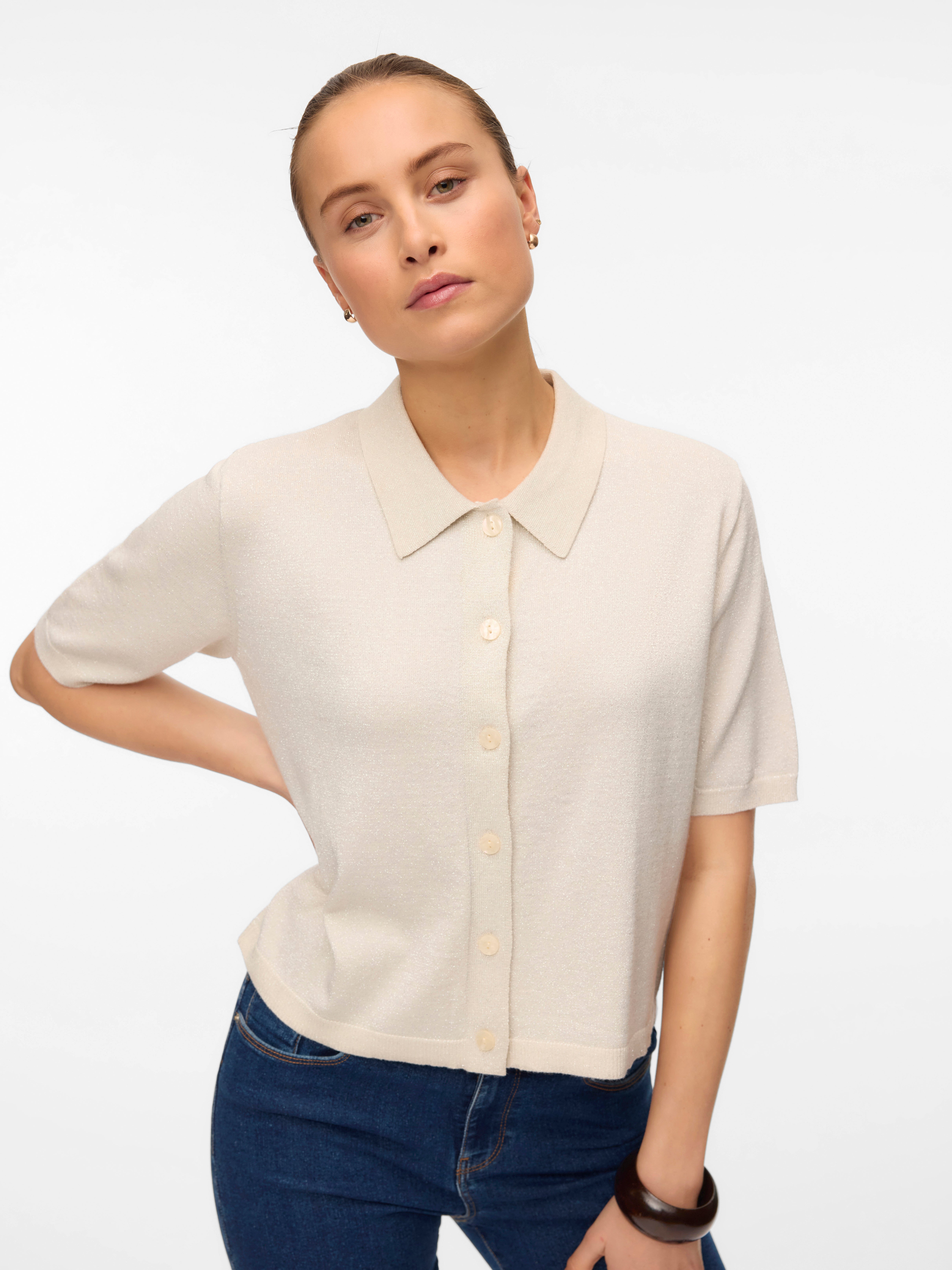 VERO MODA® VMHAPPYSHINE Knitted Polo-Shirt