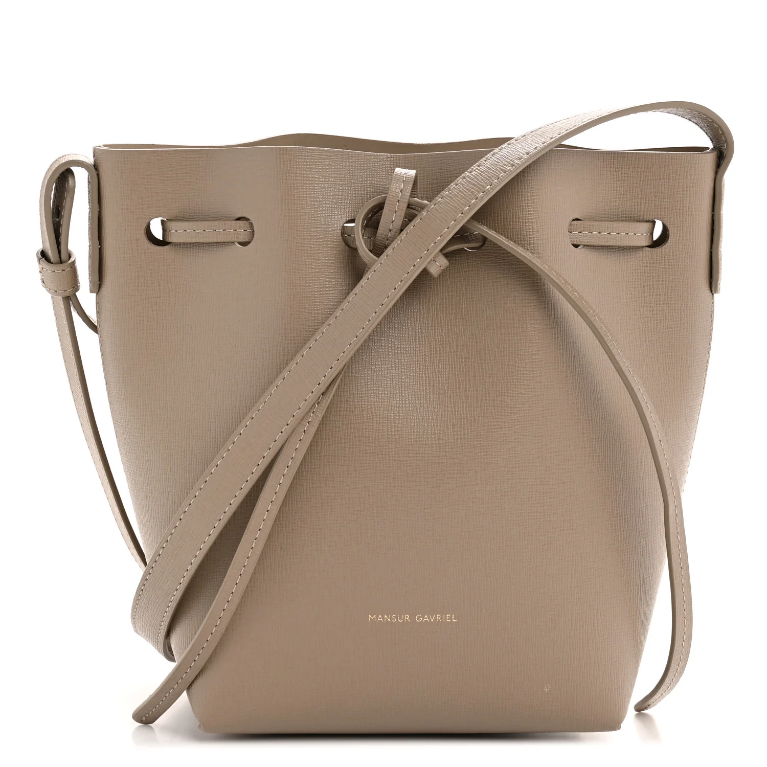 Saffiano Mini Mini Bucket Bag Beige