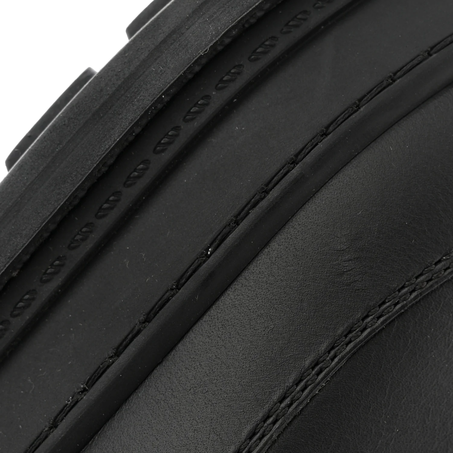 Calfskin Shearling CC Lace Up Boots 38.5 Black