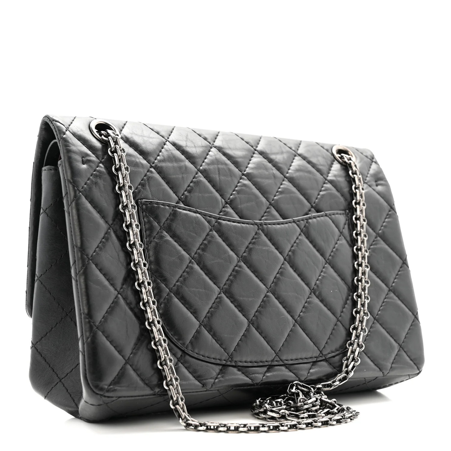 Aged Calfskin Quilted 2.55 Reissue 226 Flap Black