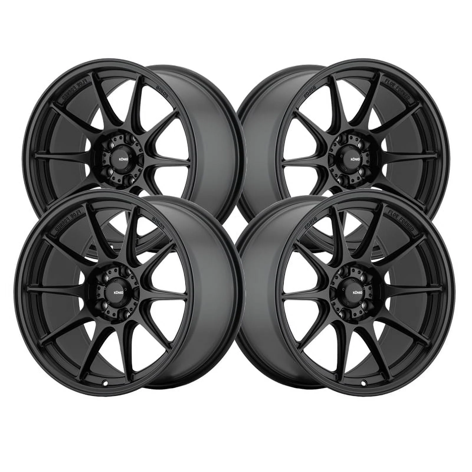 1 18x8.5 5X100 +44 57B Dekagram Semi-Matte Black Wheel Rim - Image 3