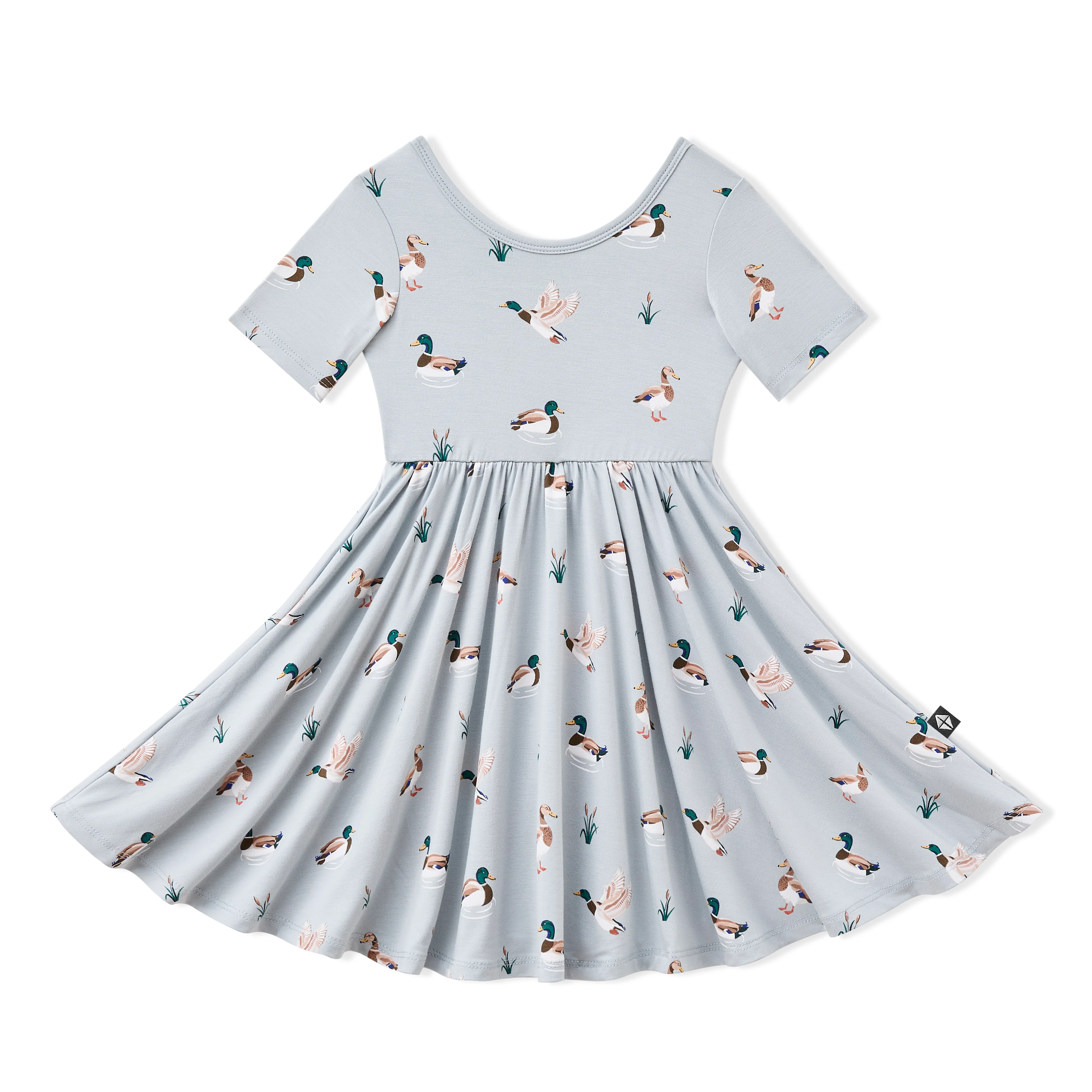 Twirl Dress in Mallard Duck