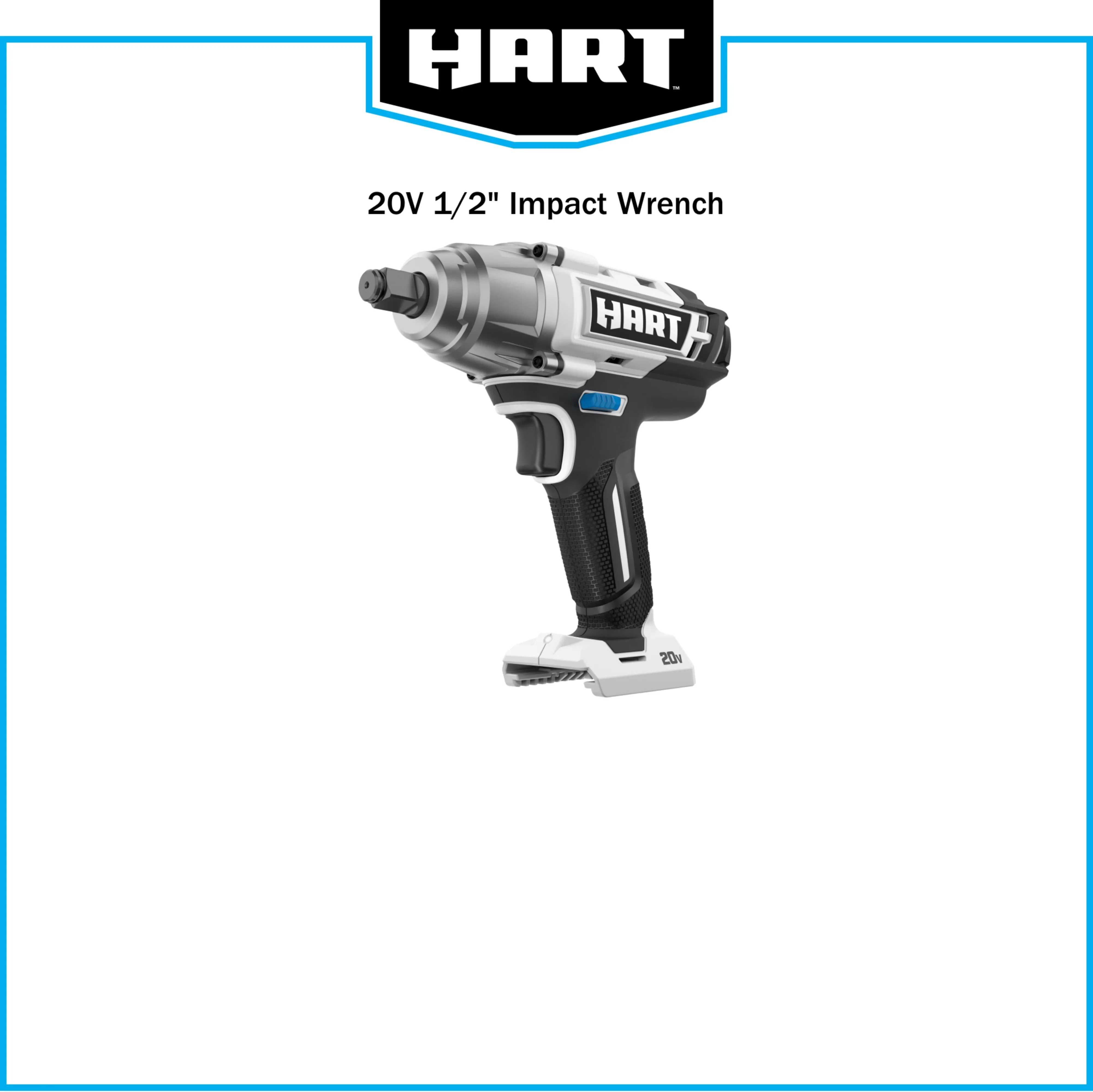 HART 20-Volt 1/2-inch Battery-Powered Impact Wrench (Battery Not Included)