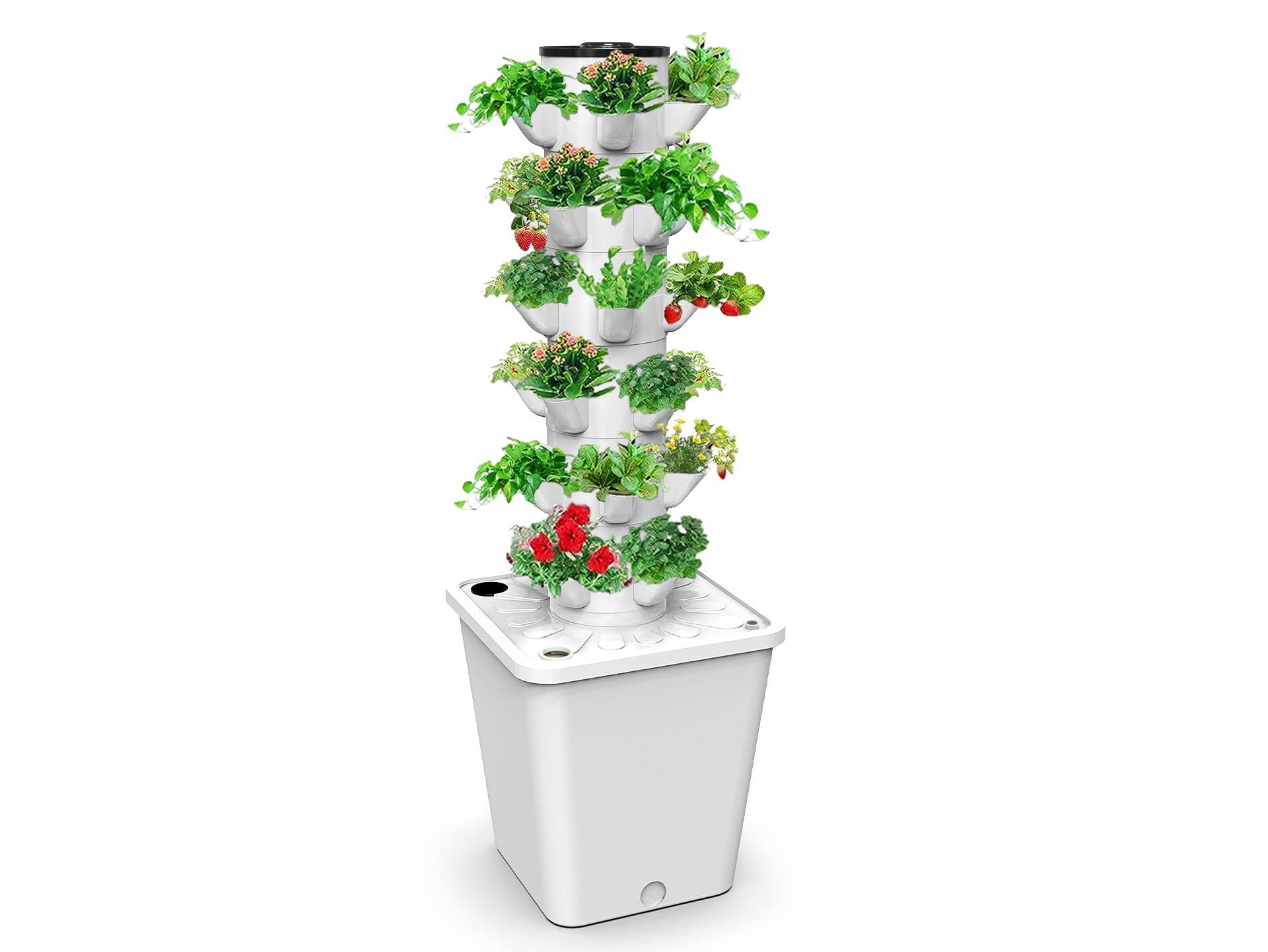 Tower Garden Hydroponics Growing System,Indoor Smart Garden,Nursery Germination Kit Including Smart Plug,water Pump(No Seedlings Included)