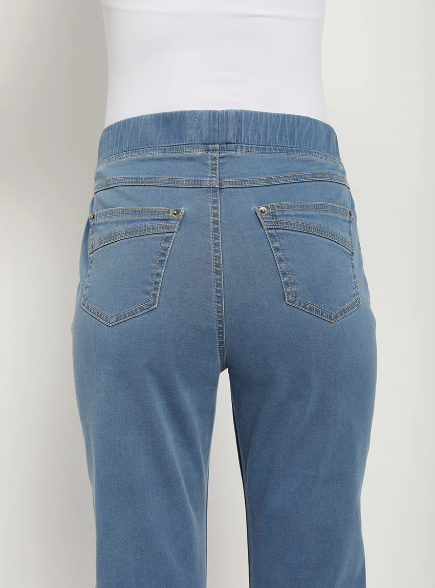 Jegging femme coton bleu indigo clair