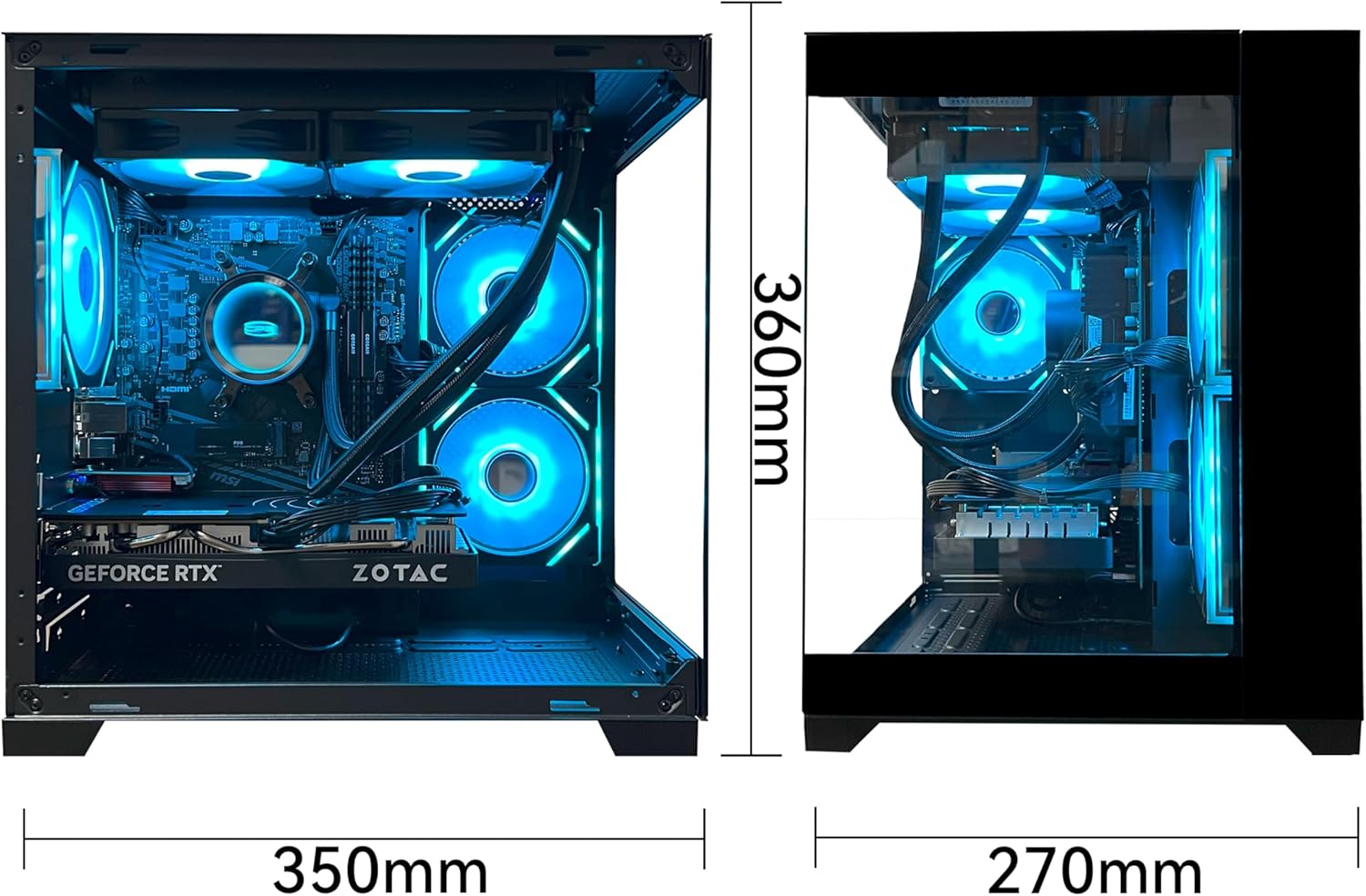 Gaming PC Desktop Computer  Ryzen 7 5700X RTX 5060 32GB DDR4 RAM and 1TB M.2 NVMe SSD  240 Liquid Cooler  ARGB Fans Game Design Office
