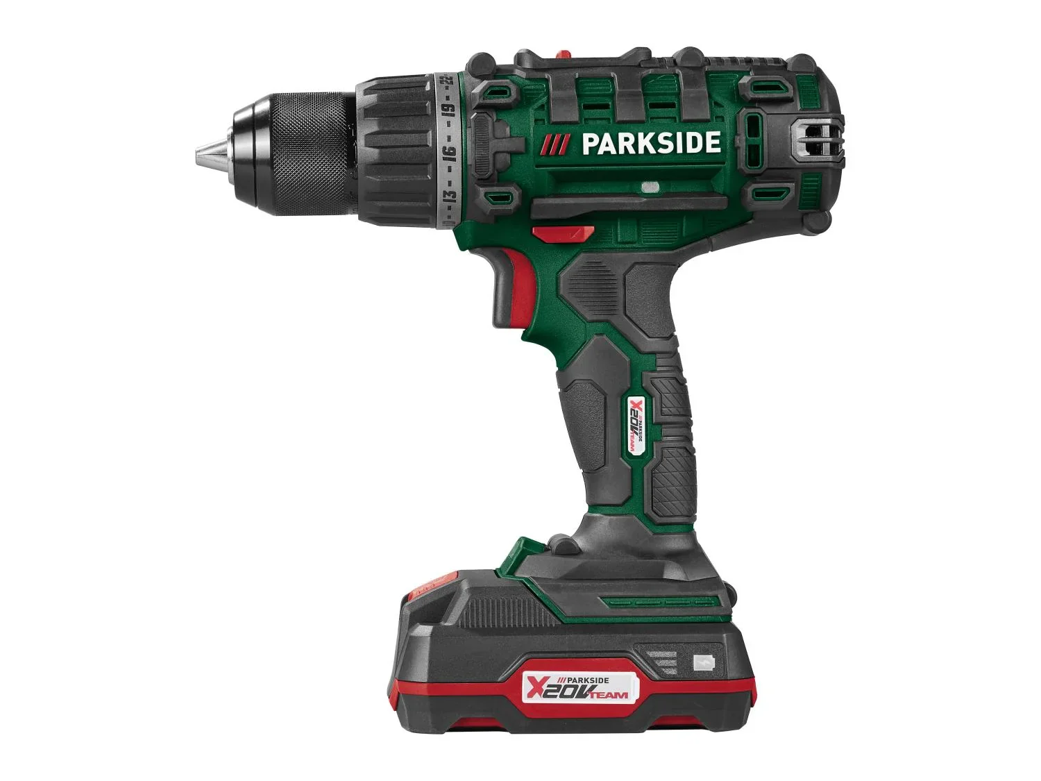 PARKSIDE Set perceuse-visseuse sans fil PABS 20-Li G8 + batterie + chargeur + accessoires, 20 V