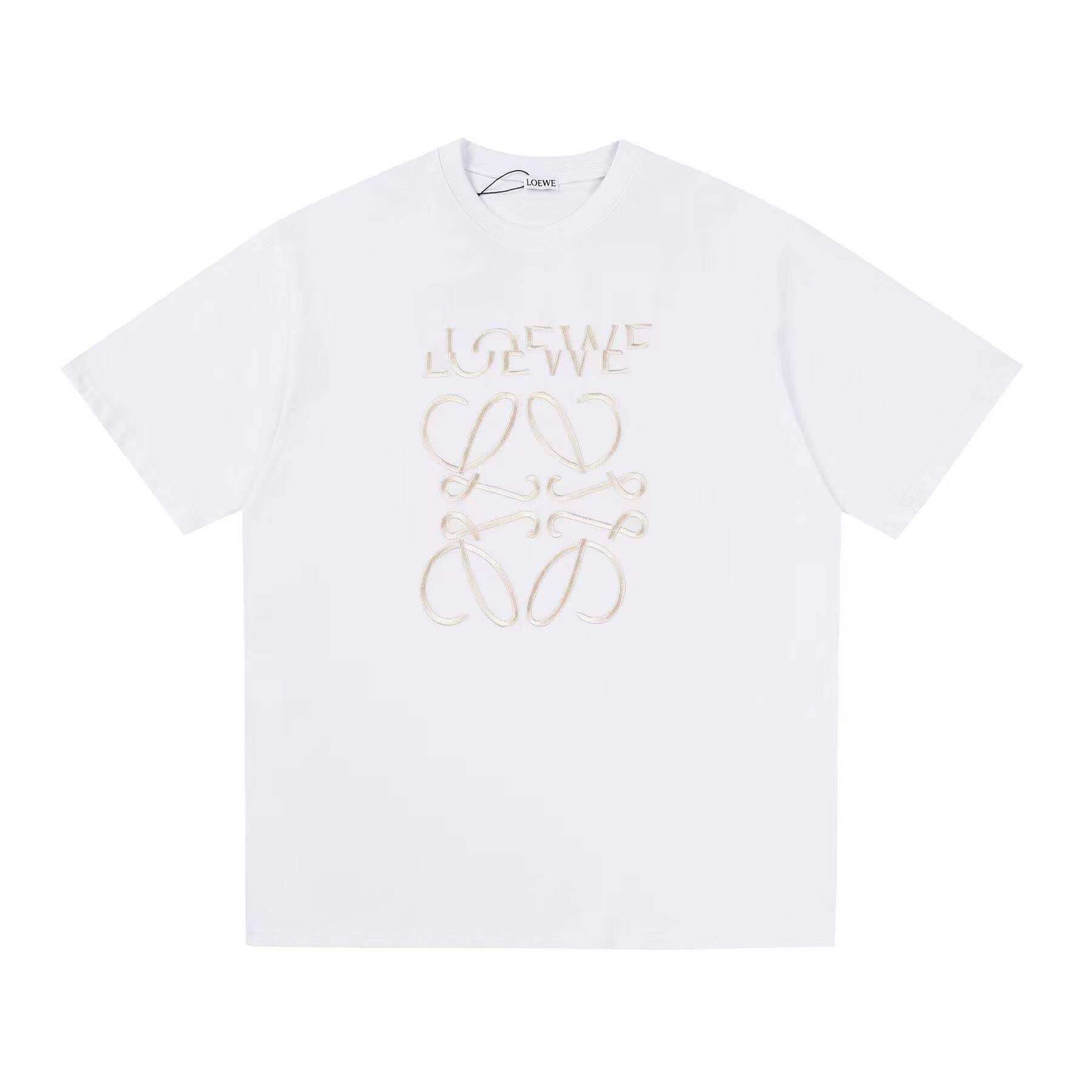 【LOEWE 公式旗艦店】（ロエベ）立体刺繍のズレ半袖Tシャツ 男女兼用半袖Tシャツ