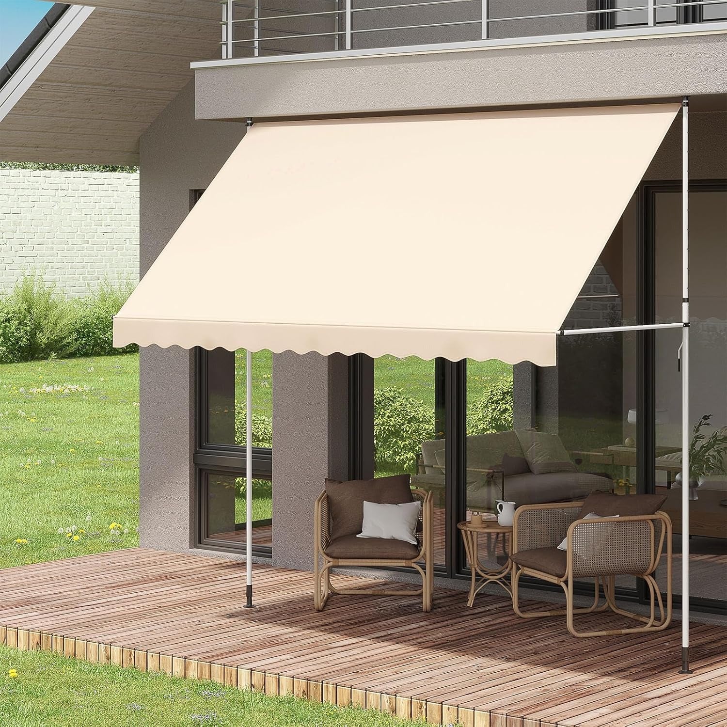 AECOJOY Manual Retractable Awning, 118