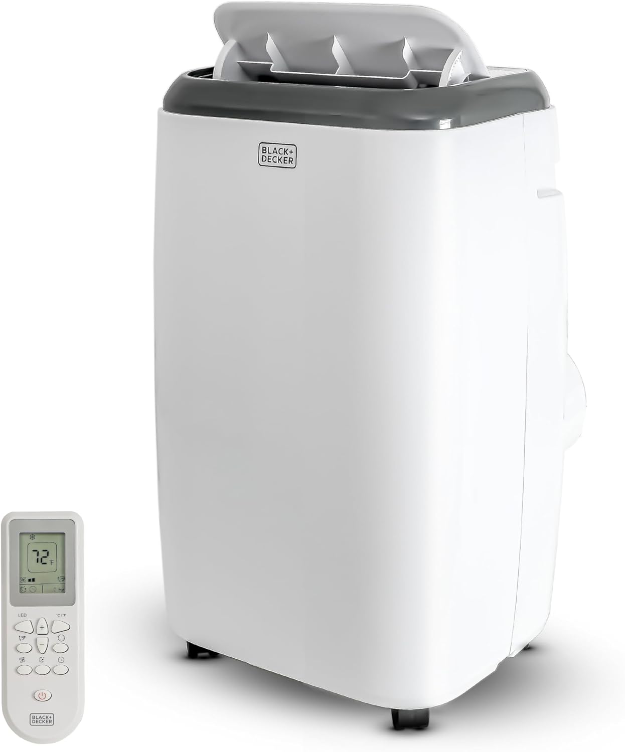 BLACK+DECKER Portable Air Conditioner, 8,000 BTU for Rooms Up To 350 Sq. Ft., Portable AC with Full Function Remote Control & Window Kit, BPT05WTBA, White