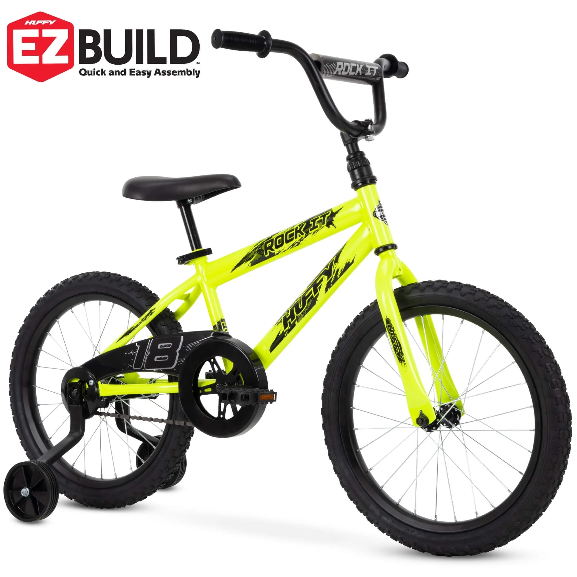 18 in Rock It Kids Bike for Boys Ages 4 and up, Child, Neon Powder Yellow Image 8