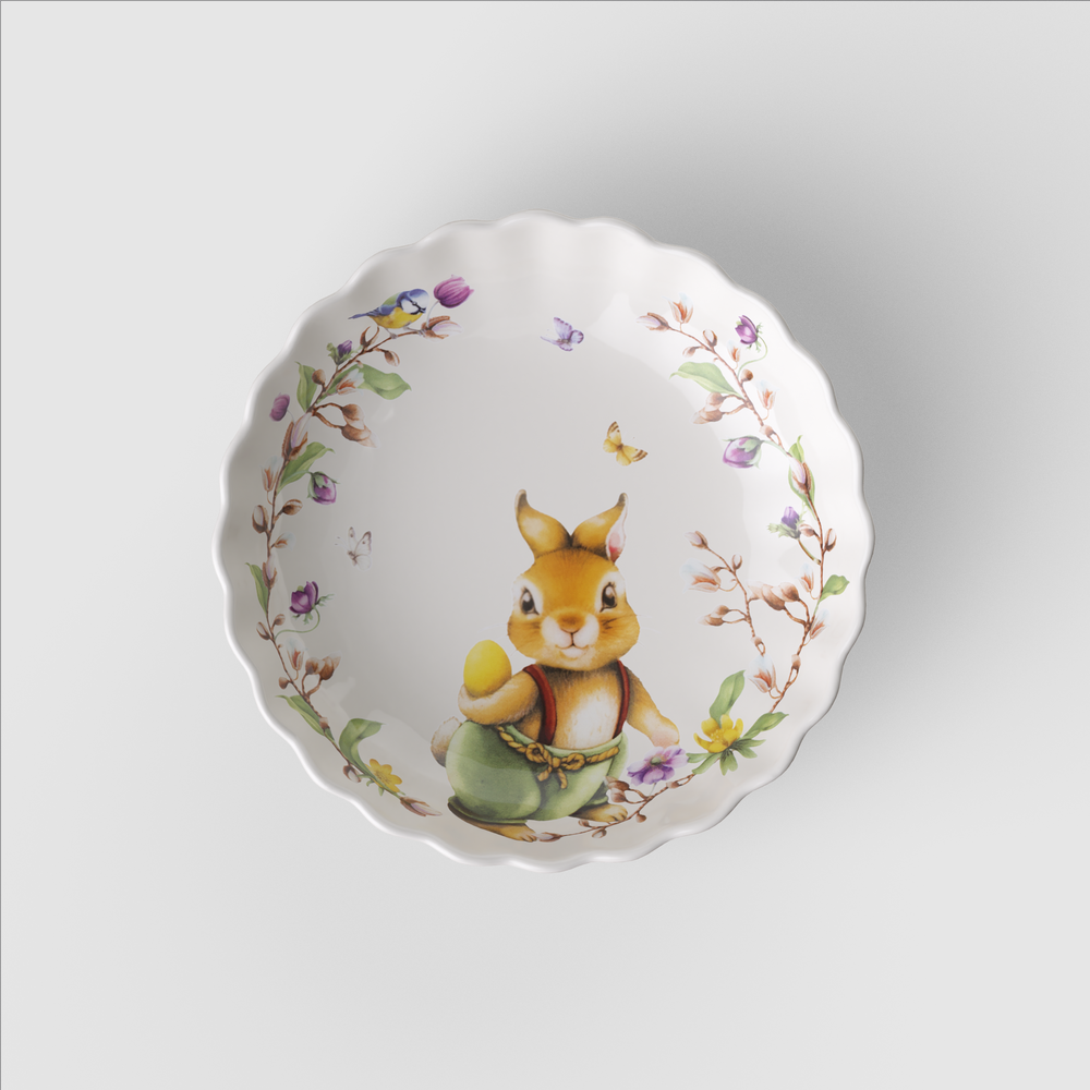 Spring Fantasy Appetizer/ Dessert Bowl - Multi-colored, Premium Porcelain