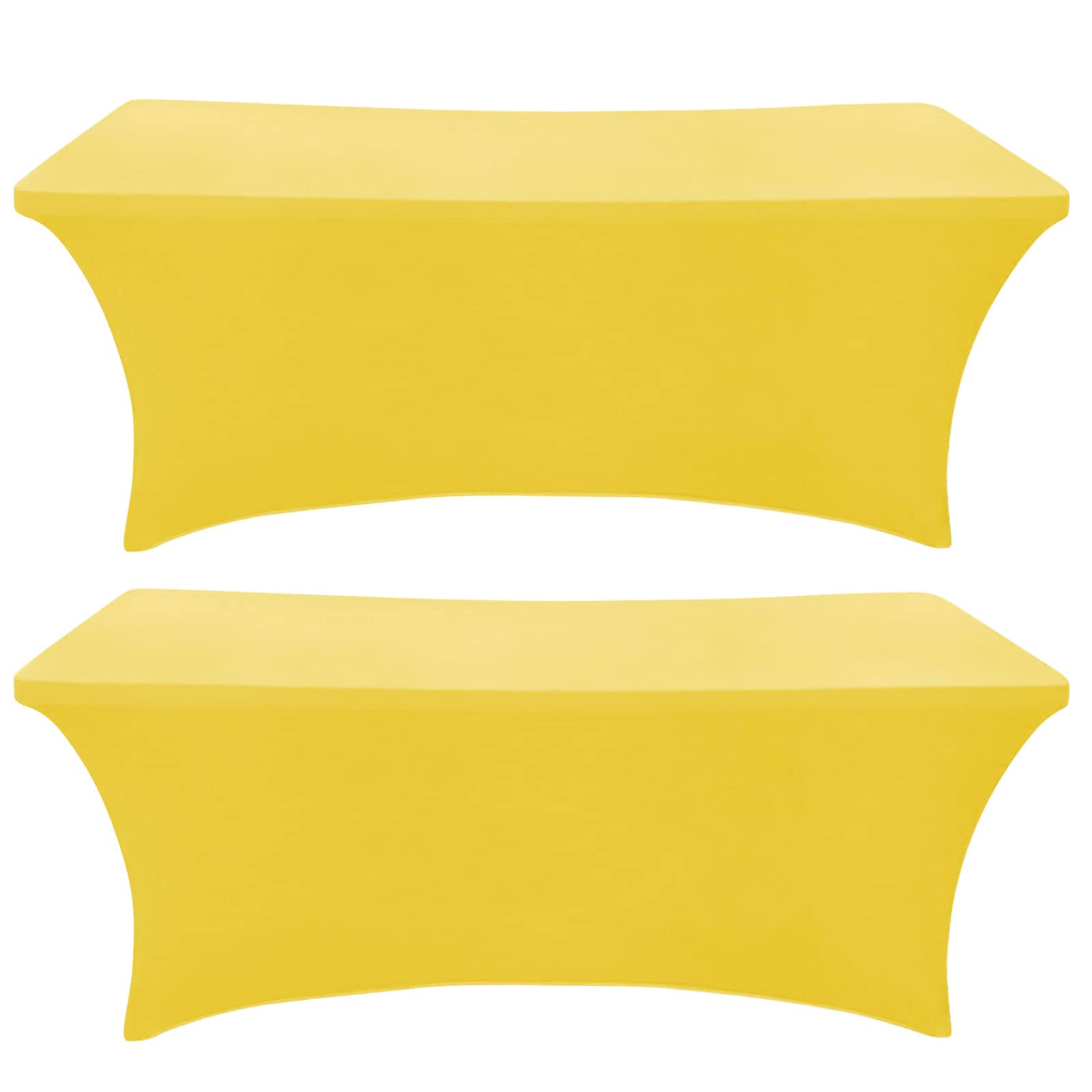 SEPARO -2 Pack, 6 ft Spandex Table Cover Fitted Rectangular Tablecloth Stretchable Fabric Lycra Tablecloth Wrinkle-Free for Part