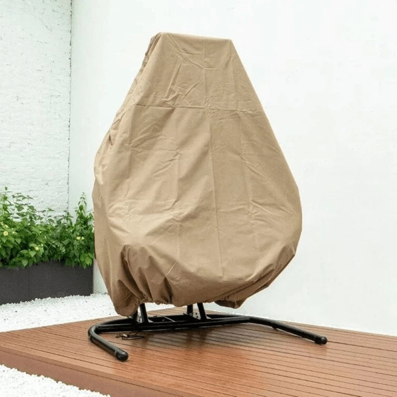 Balancelle de patio en osier 2025 avec support et housse de pluie incluse