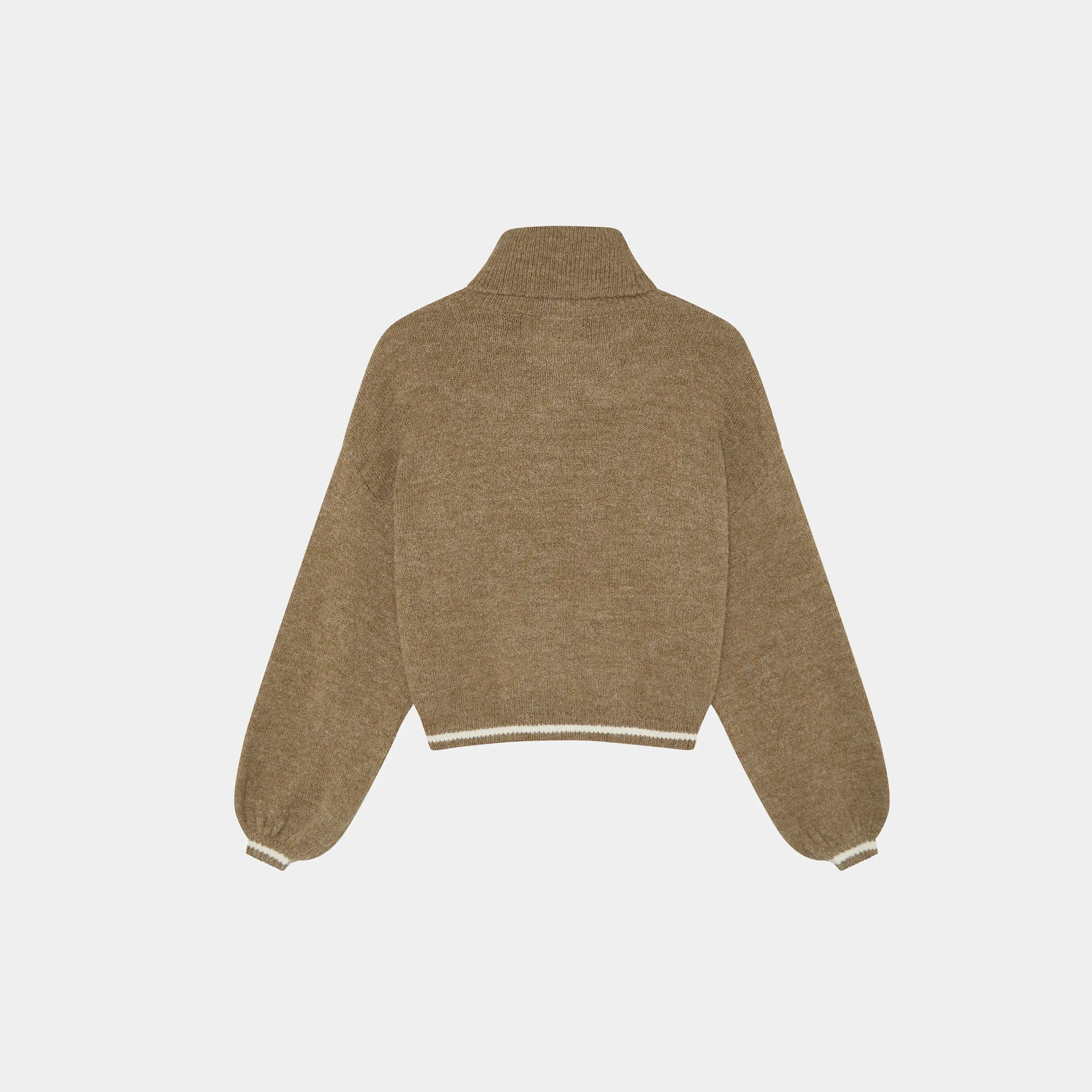 Gummy Camel Brown Turtleneck Knit