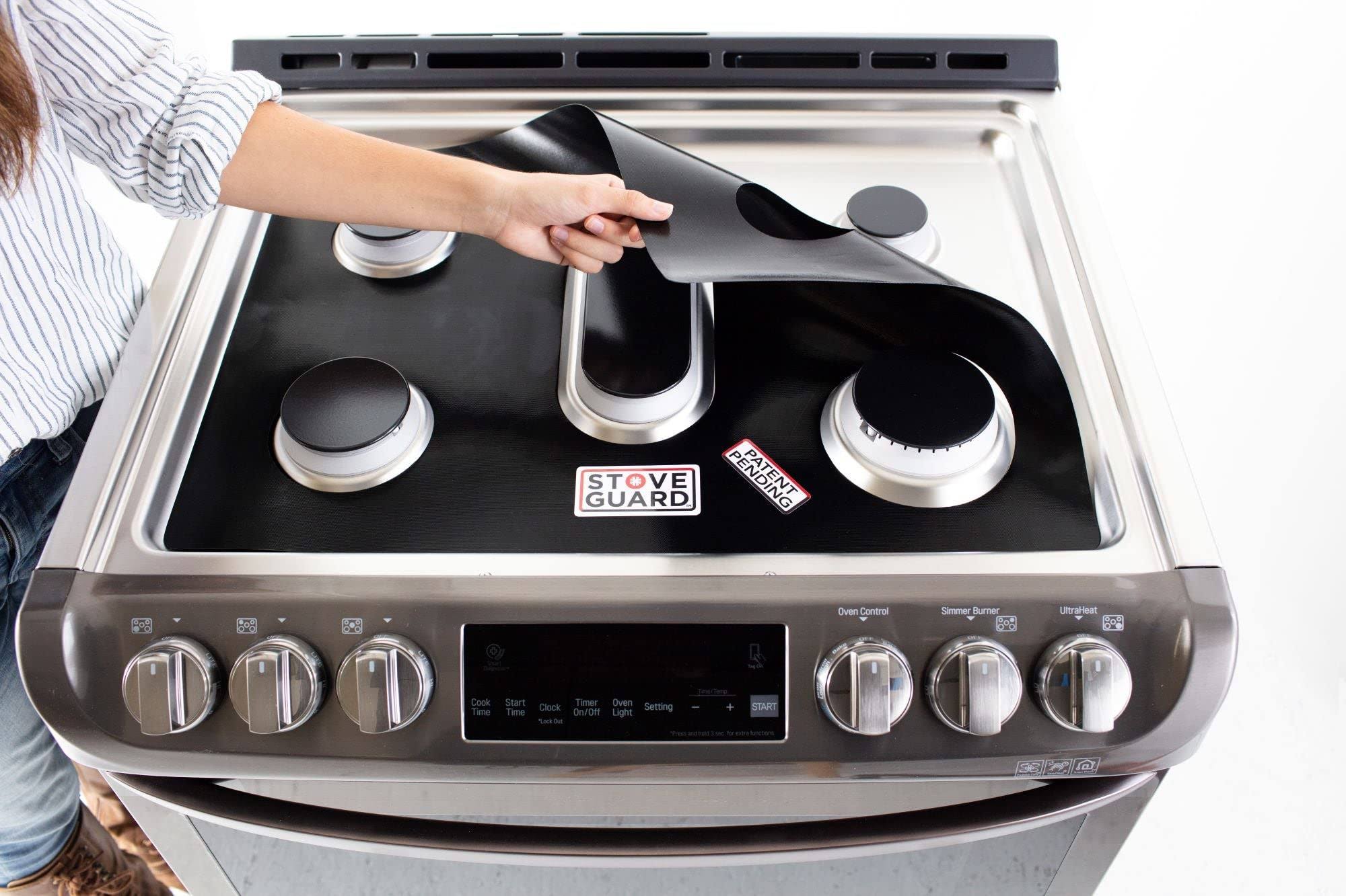 StoveGuard USA-Made, Custom Designed & Precision Cut Stove Cover for Gas Stove Top, Lite GE Gas Range Stove Top Cover, Black Lite, JGB660EEJ2ES