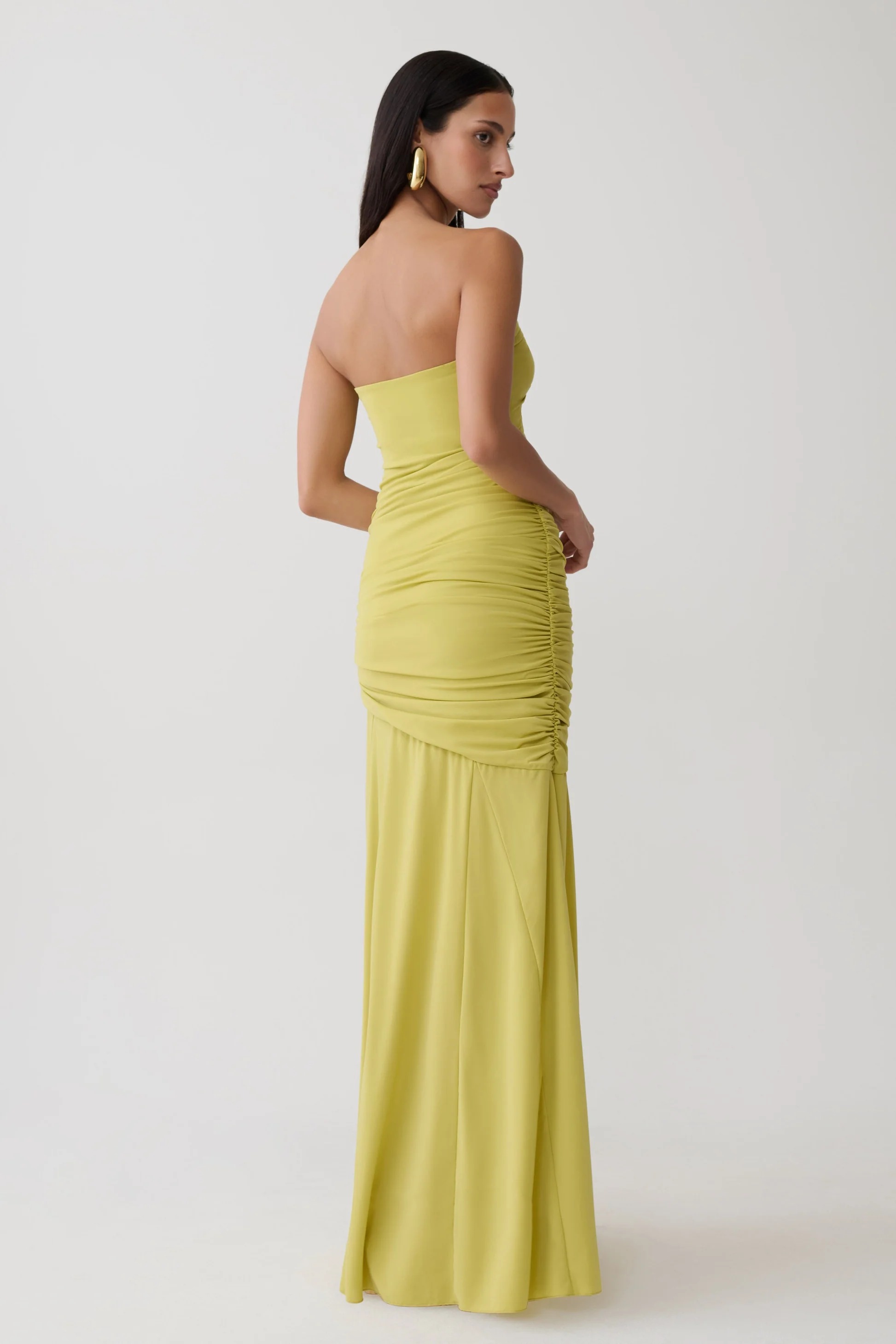 Kaiydo Gathered Centre Wire Maxi Dress - Orchard Moss